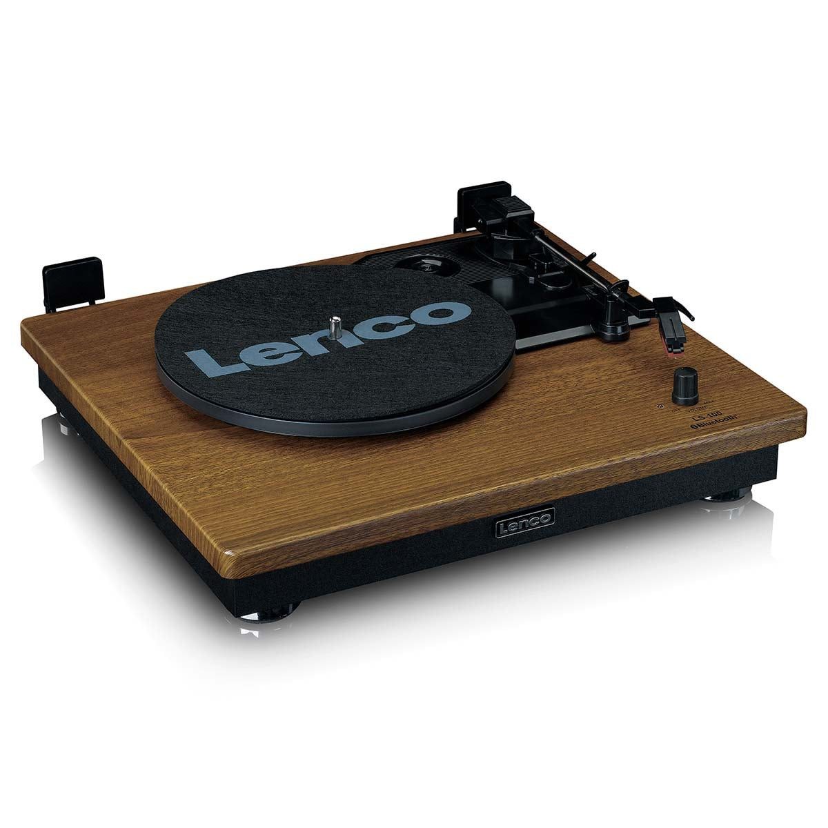 Lenco LS-100WD Plattenspieler (Riemenantrieb, Bluetooth, Vinyl-Wiedergabe, Bluetooth-Streaming, Auto-Stopp, Riemenantrieb) – Bild 5 von 5