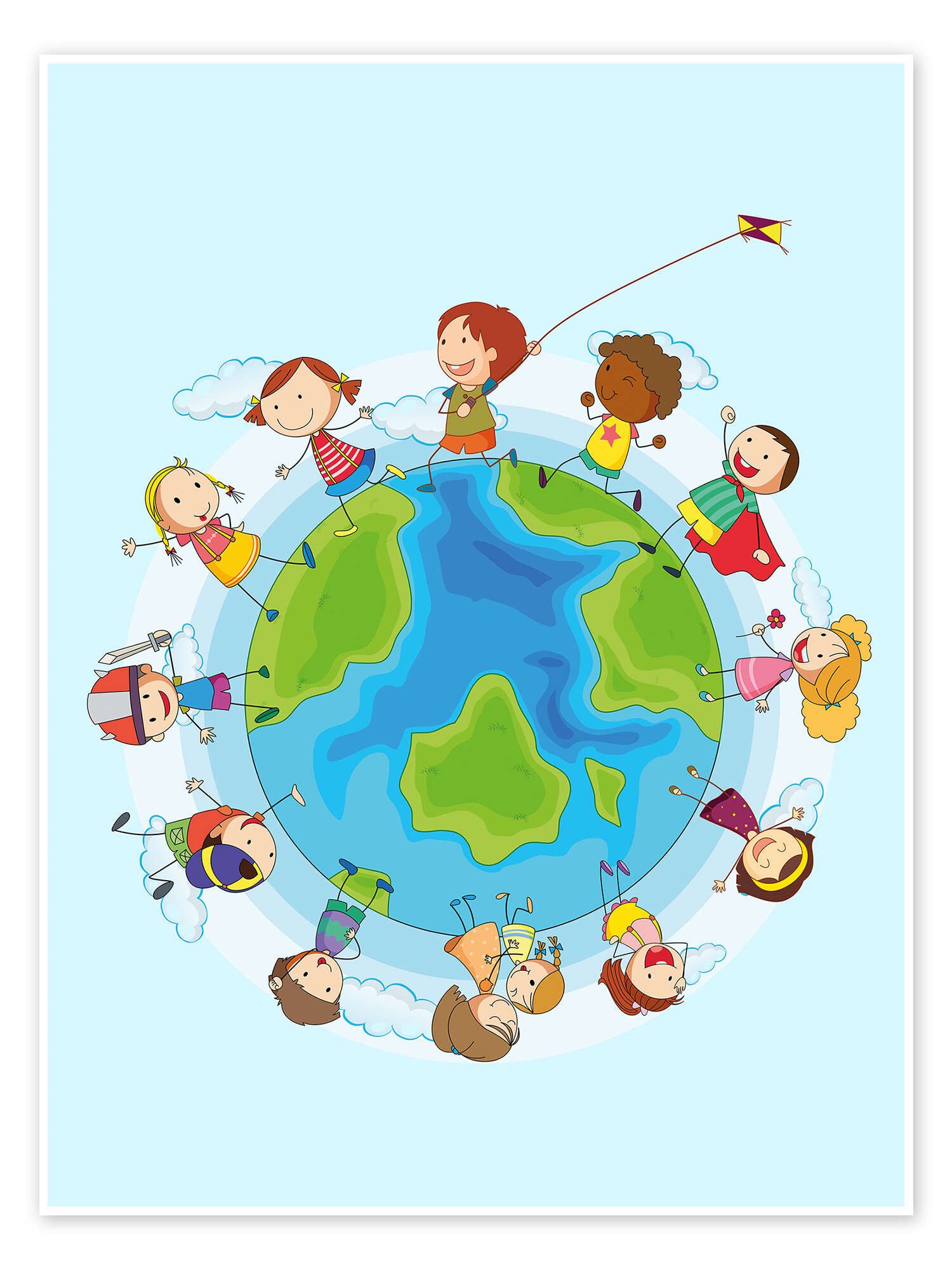 Posterlounge Wandbild Kinder der Welt, Kidz Collection, erhältlich als Poster, Leinwandbild, Wandsticker oder Acrylglasbild