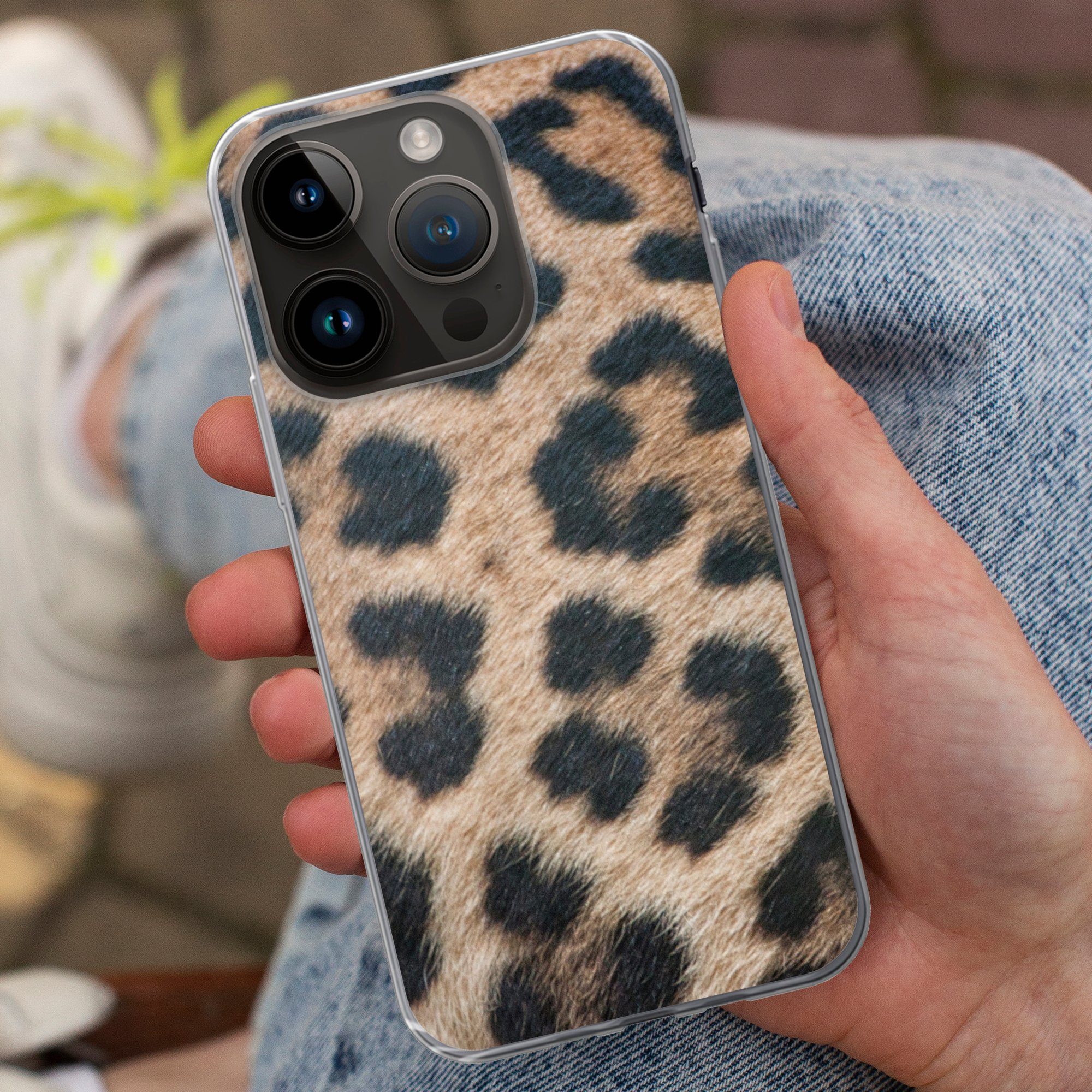 MuchoWow Handyhülle für Apple iPhone 14 Pro Leopardenmuster, Smartphone-Bumper, Print, Handy Schutzhülle Dünn – Bild 5 von 5