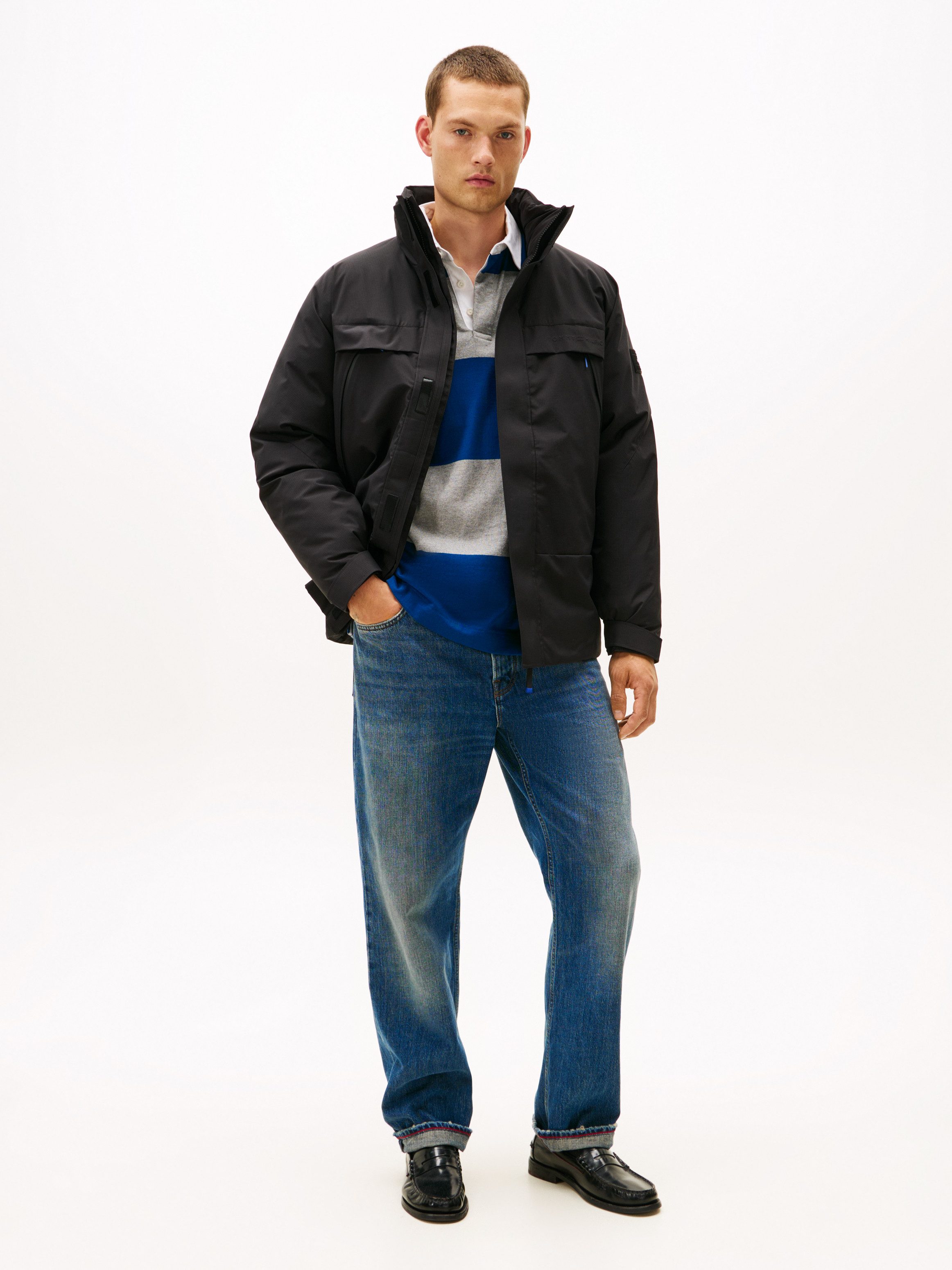 Tommy Hilfiger Outdoorjacke TECH PADDED JKT Winterjacke, Stehkragen mit verstaubarer Kapuze, relaxed fit