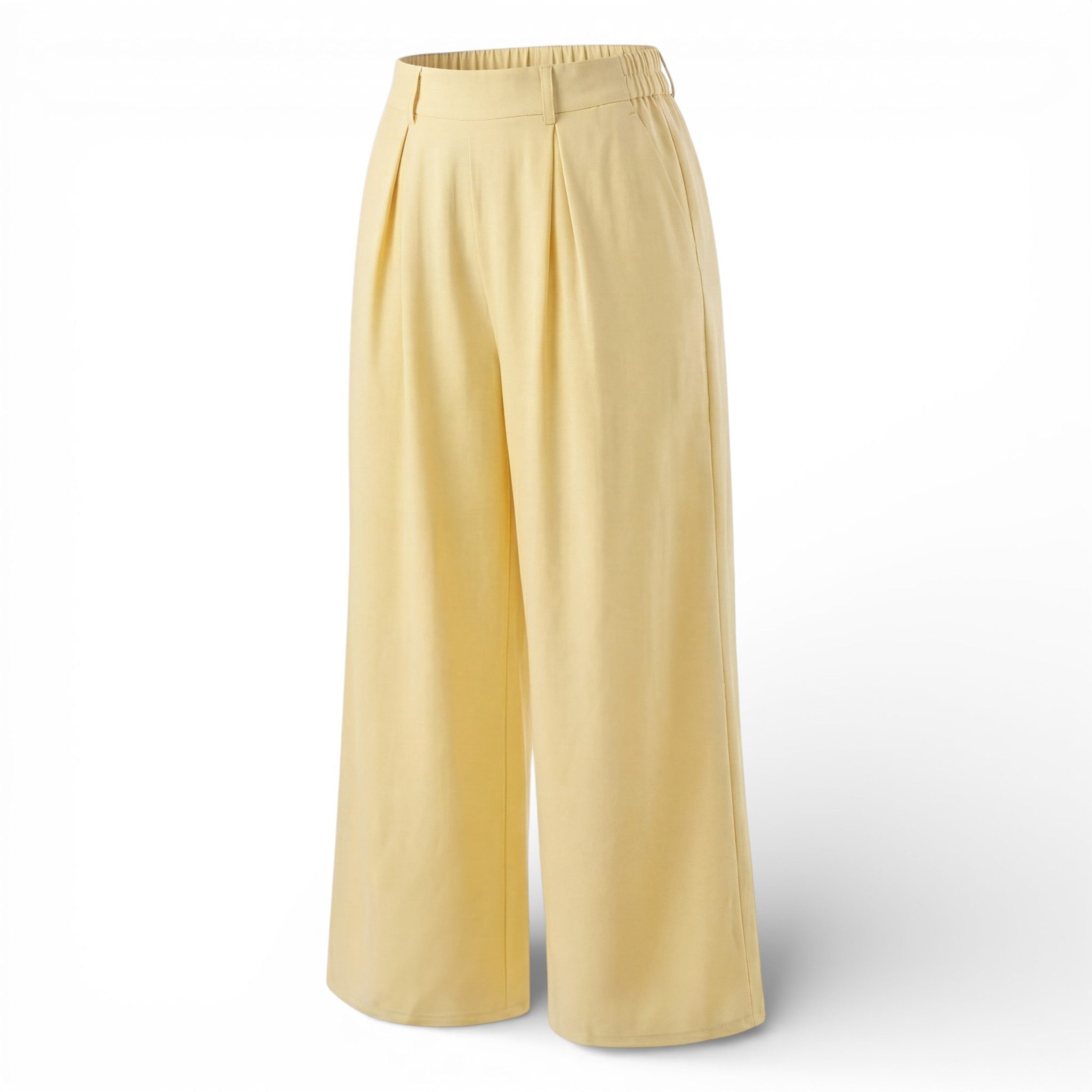 Aurela Damenmode Culotte Damen Sommerhose Wide Leg Bundfalten Hose Palazzo günstig online kaufen