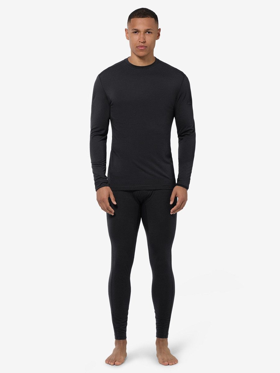 SUPER.NATURAL Langarmshirt für Herren, nachhaltig, Merino M BIO BASE LS atmungsaktiv, enganliegend