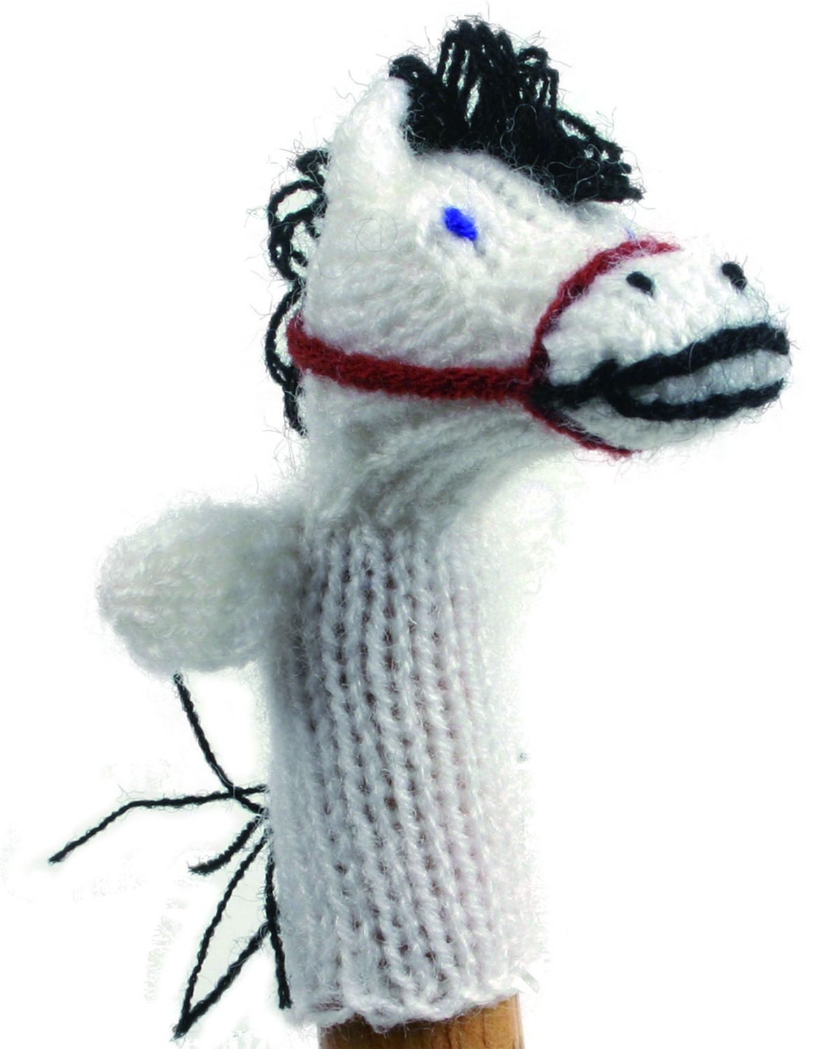 El Puente Fingerpuppe Gestrickte Fingerpuppe "Pferd", Handmade, Handmade