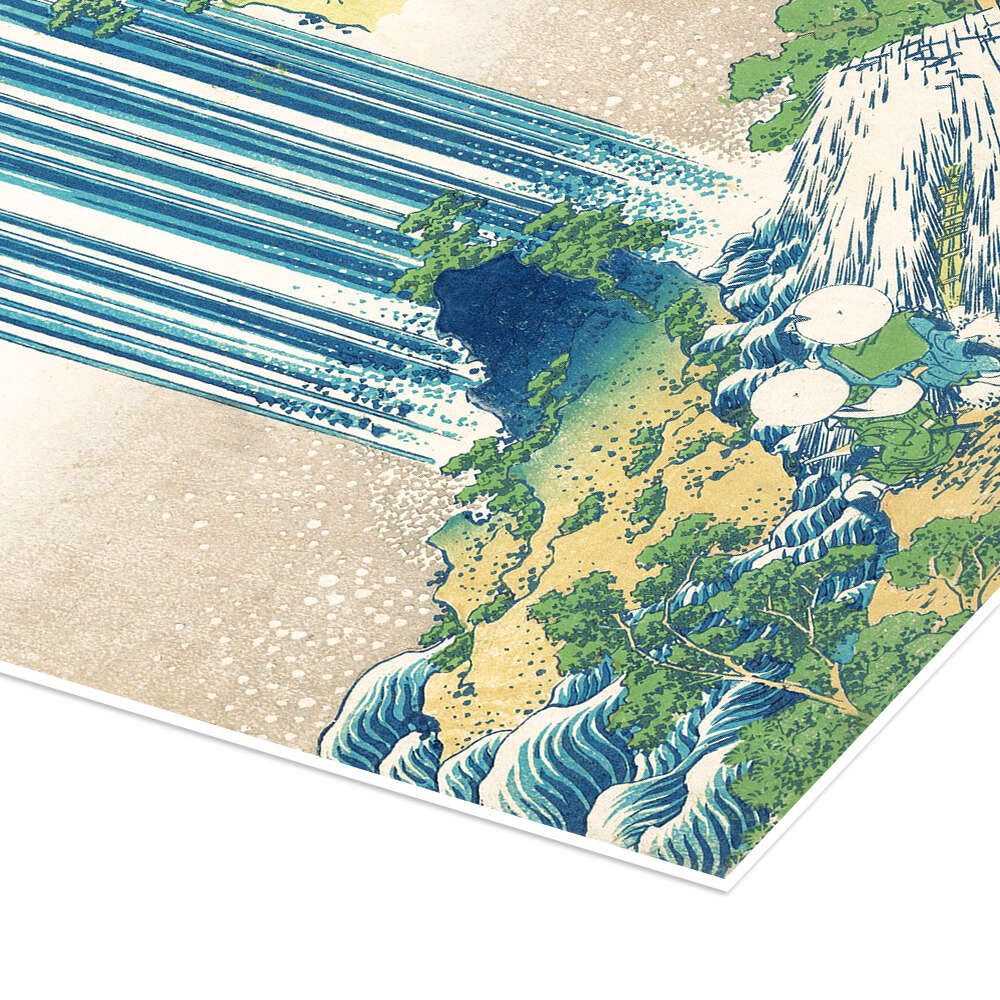 Posterlounge Wandbild Der Yoro-Wasserfall in der Provinz Mino, Katsushika Hokusai, erhältlich als Poster, Leinwandbild, Wandsticker oder Acrylglasbild