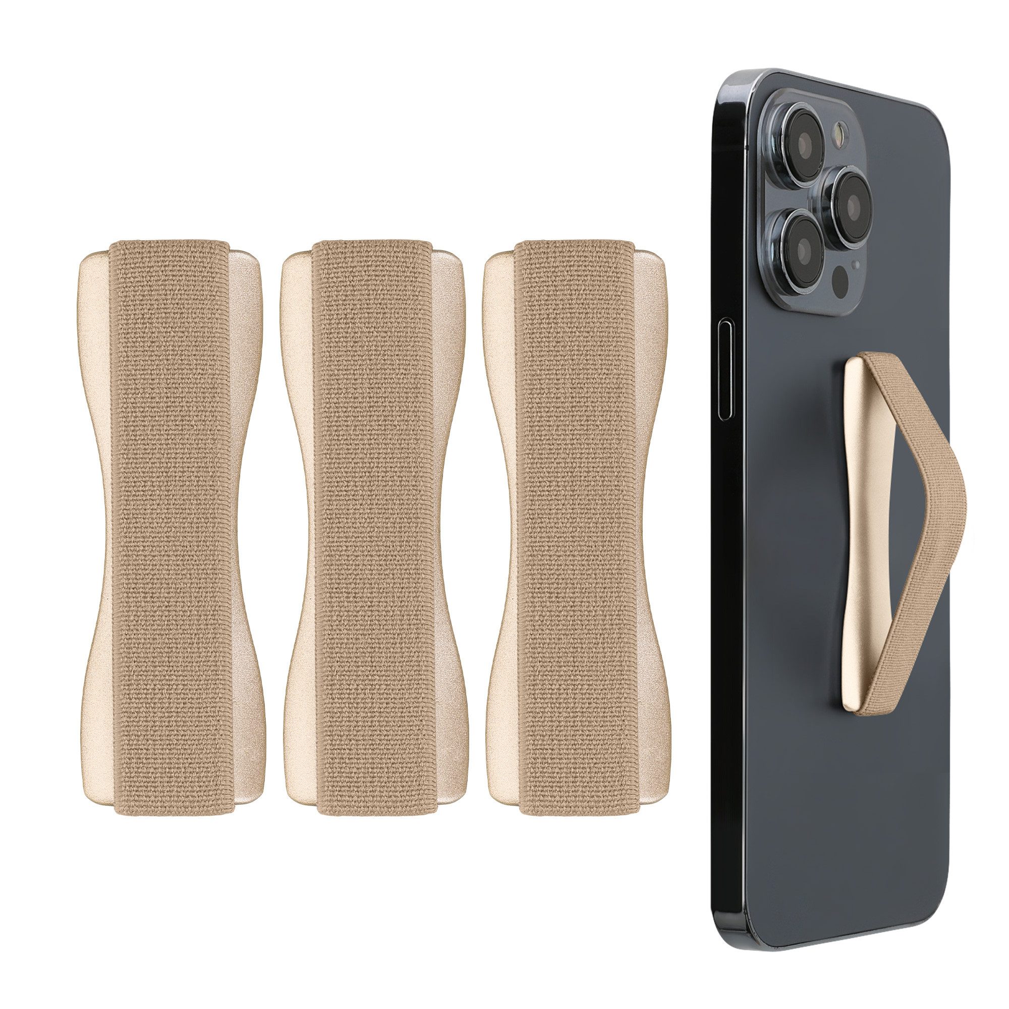 kwmobile Popsockets Smartphone Fingerhalter 3 Set, (3-tlg., Handy Halter Griff Halterung Einhandbedienung - 3x Handyhalter)