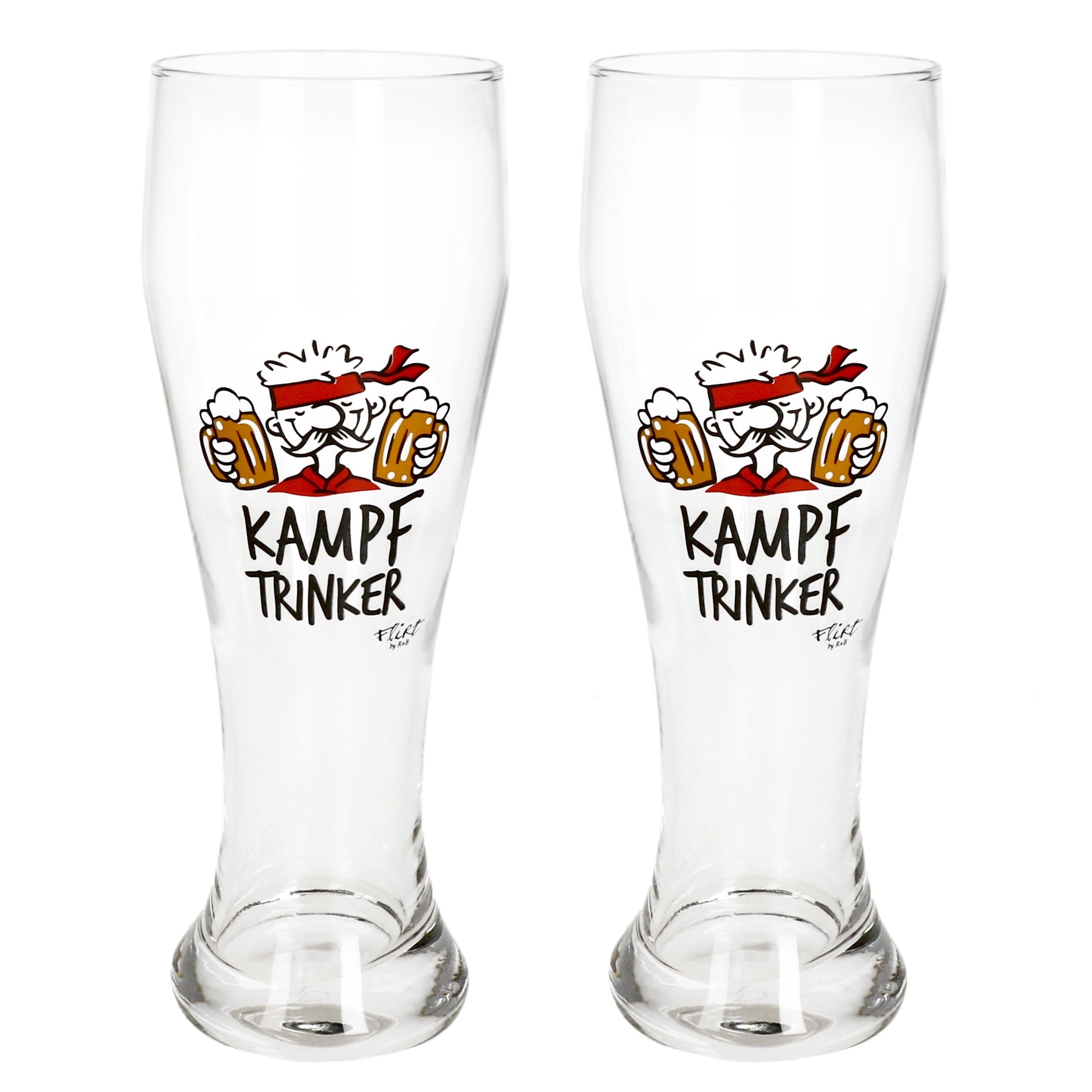 Bierglas 2er Set Weizenbiergläser Kampftrinker 0,5 l - 0806359