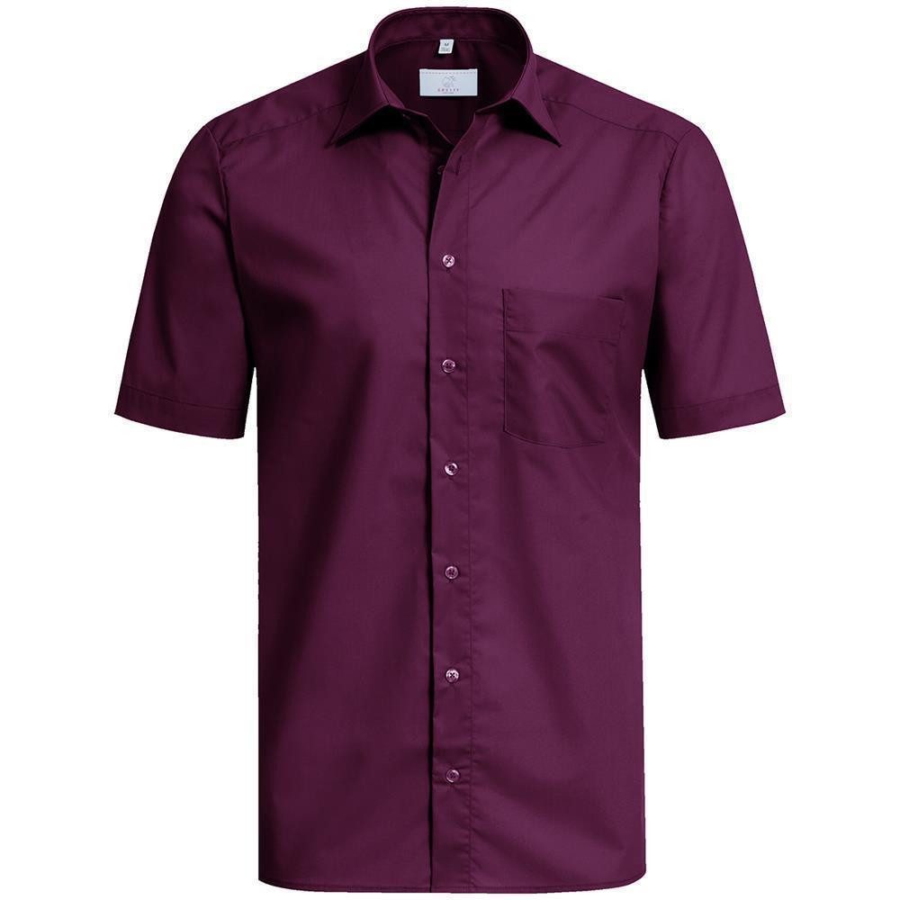 GREIFF Kurzarmhemd Greiff Corporate Hemd BASIC Herren Brombeere 45/46 günstig online kaufen
