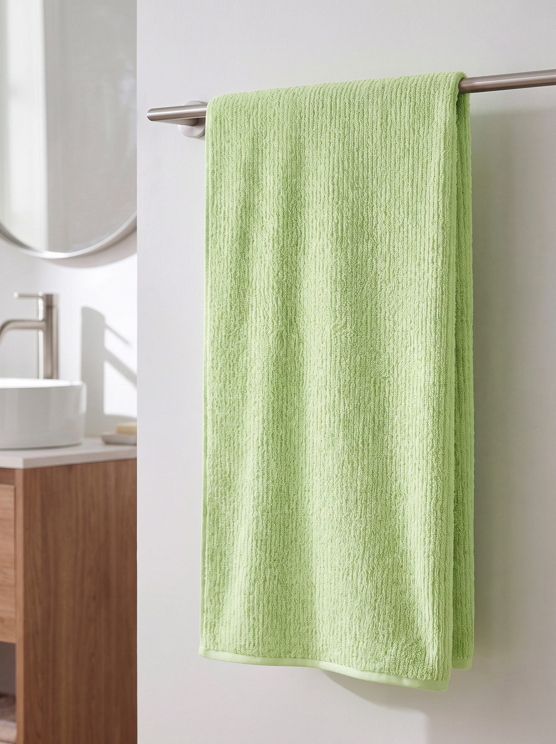 OTTO home Badetuch Riva, 80x150, Premium Handtücher, 500 gr/m², Webfrottier (1-St), Hoch-Tief-Struktur, Streifen, weich, 5 Jahre Garantie