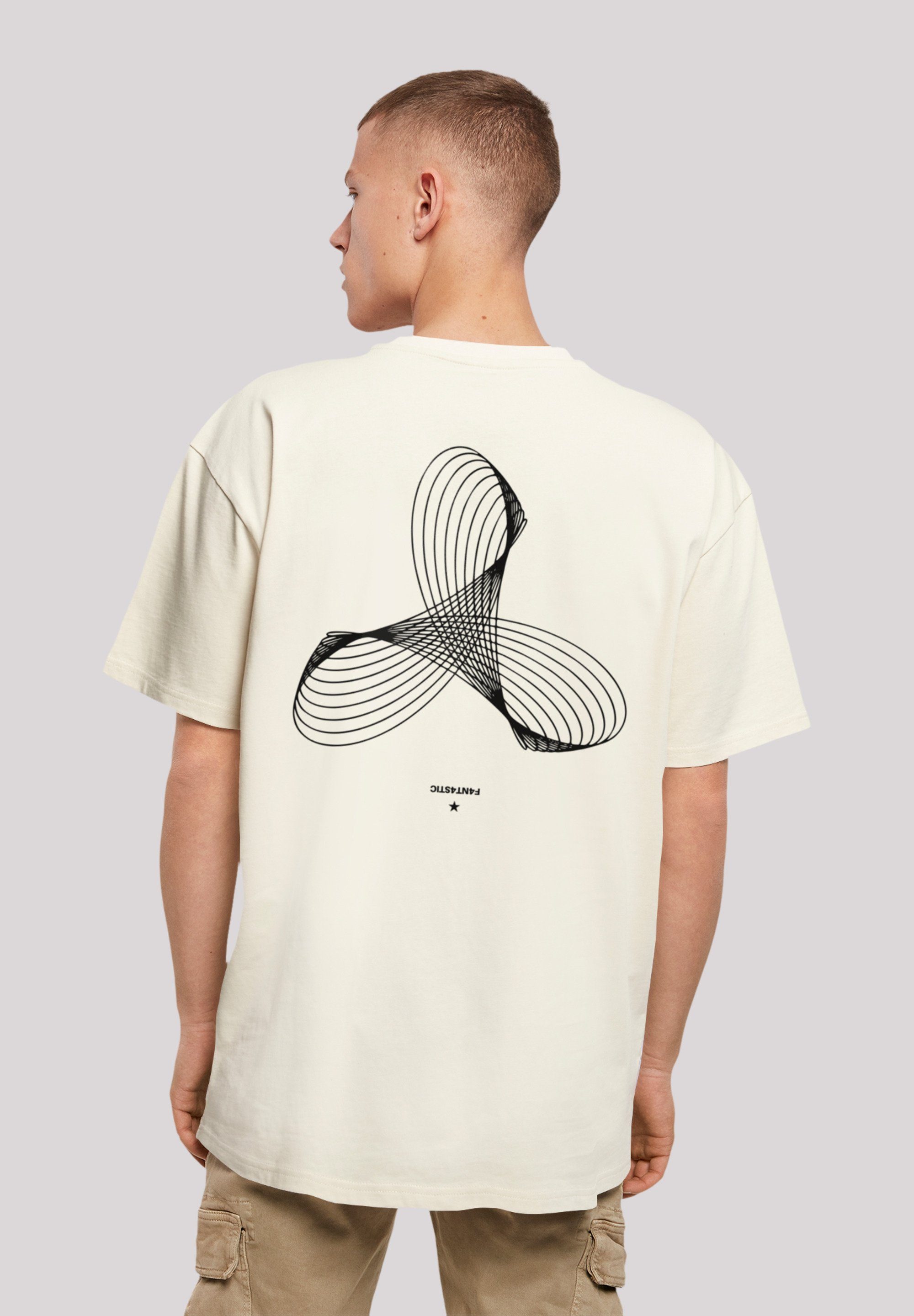 F4NT4STIC T-Shirt Geometrics Print sand