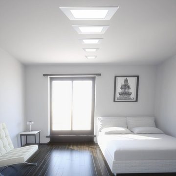 etc-shop LED Panel, LED-Leuchtmittel fest verbaut, Warmweiß, 5er Set LED Einbau Leuchten Decken Strahler weiß Schlafzimmer Alu