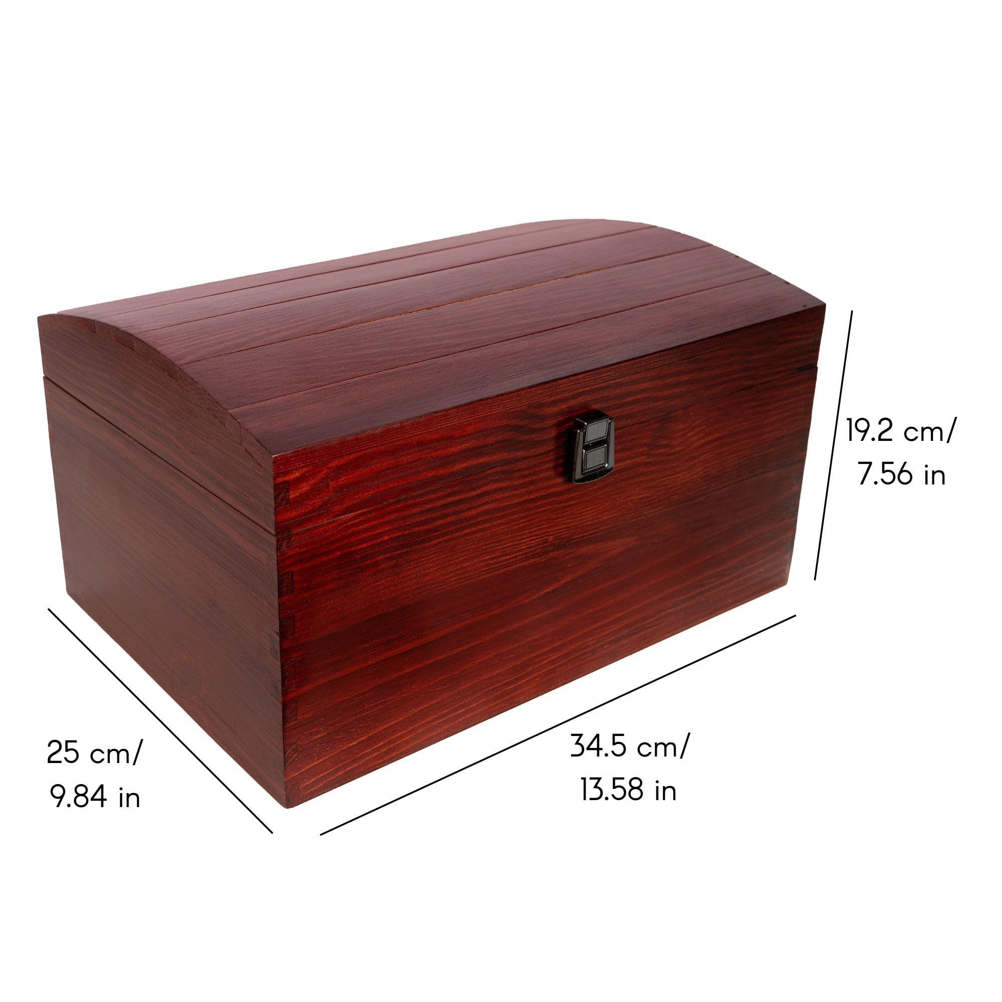 Creative Deco Allzweckkiste Holztruhe Holzkiste mit Deckel und Schloss