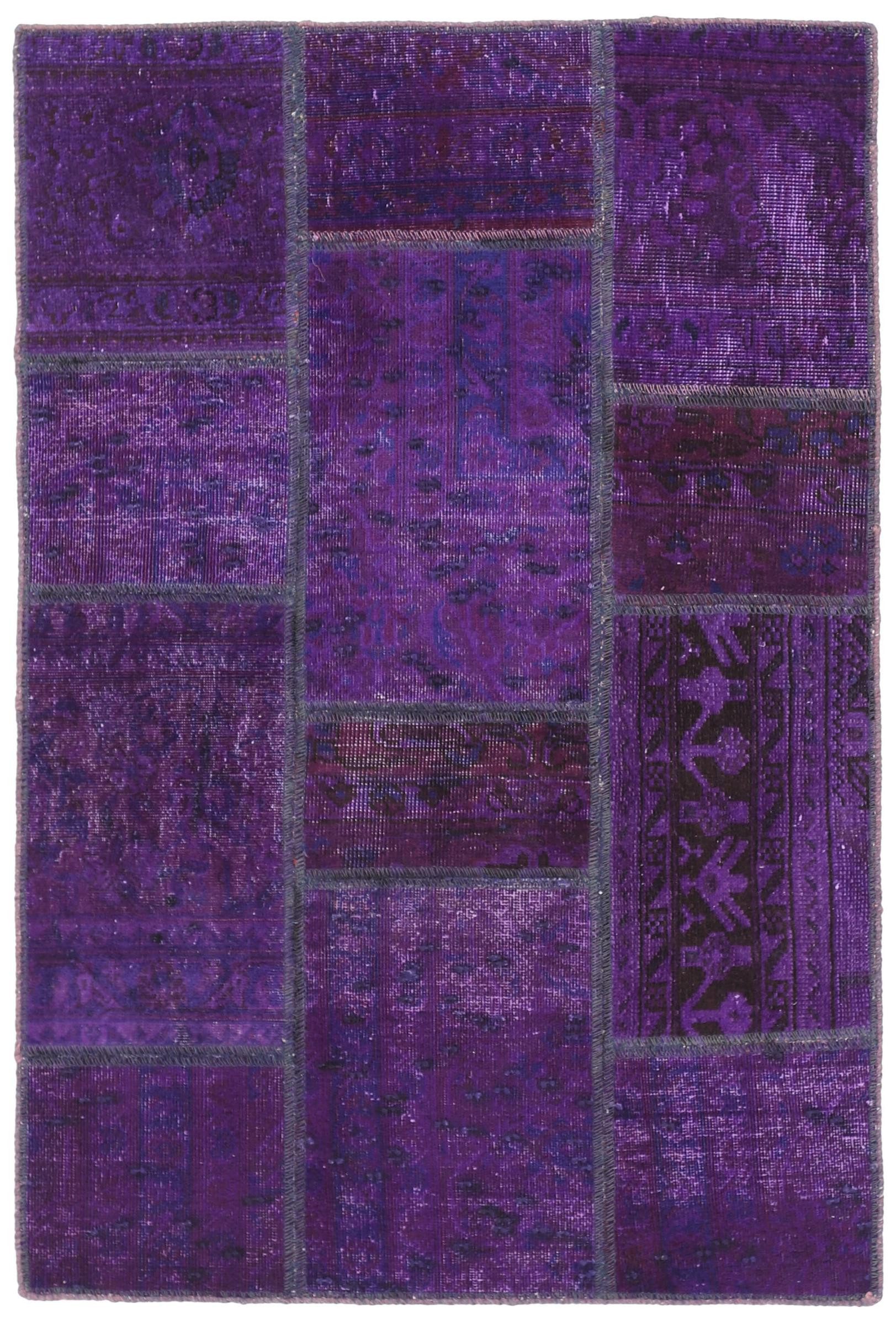 Nain Trading Orientteppich Patchwork 83x121 Handgeknüpfter Moderner Orientteppich, rechteckig, Höhe: 8 mm
