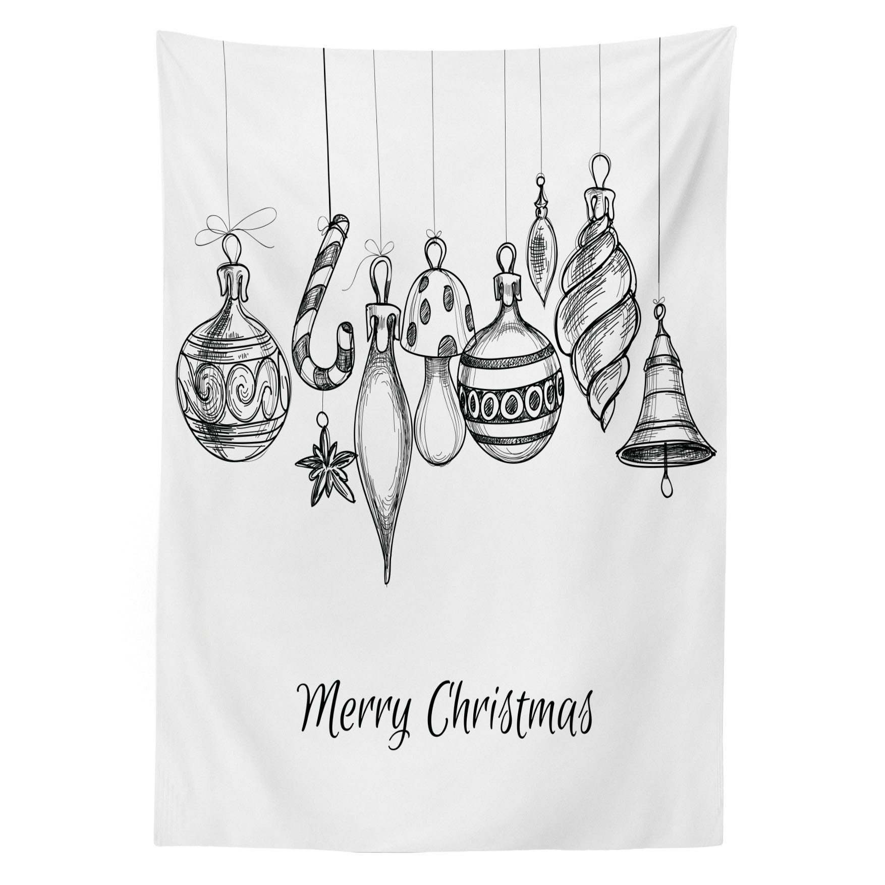 Abakuhaus Tischdecke Farbfest Waschbar Für den Außen Bereich geeignet Klare Farben, Weihnachten Flüchtiges Ornament