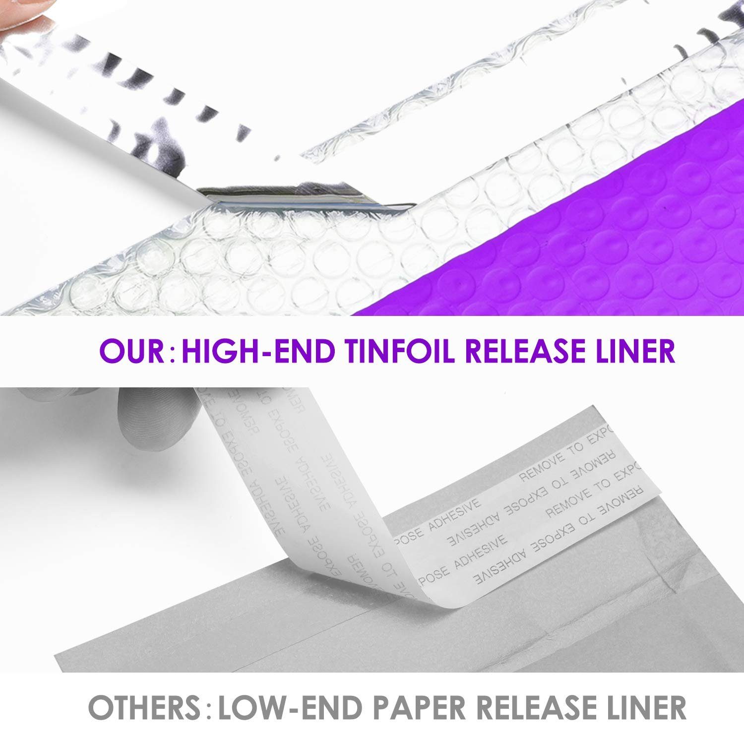 Switory Versandtasche, A5 Selbstversiegelnde Gepolsterte Umschläge, Poly Bubble Mailer, 15,3 cm x 26,9 cm, 50 Stücke