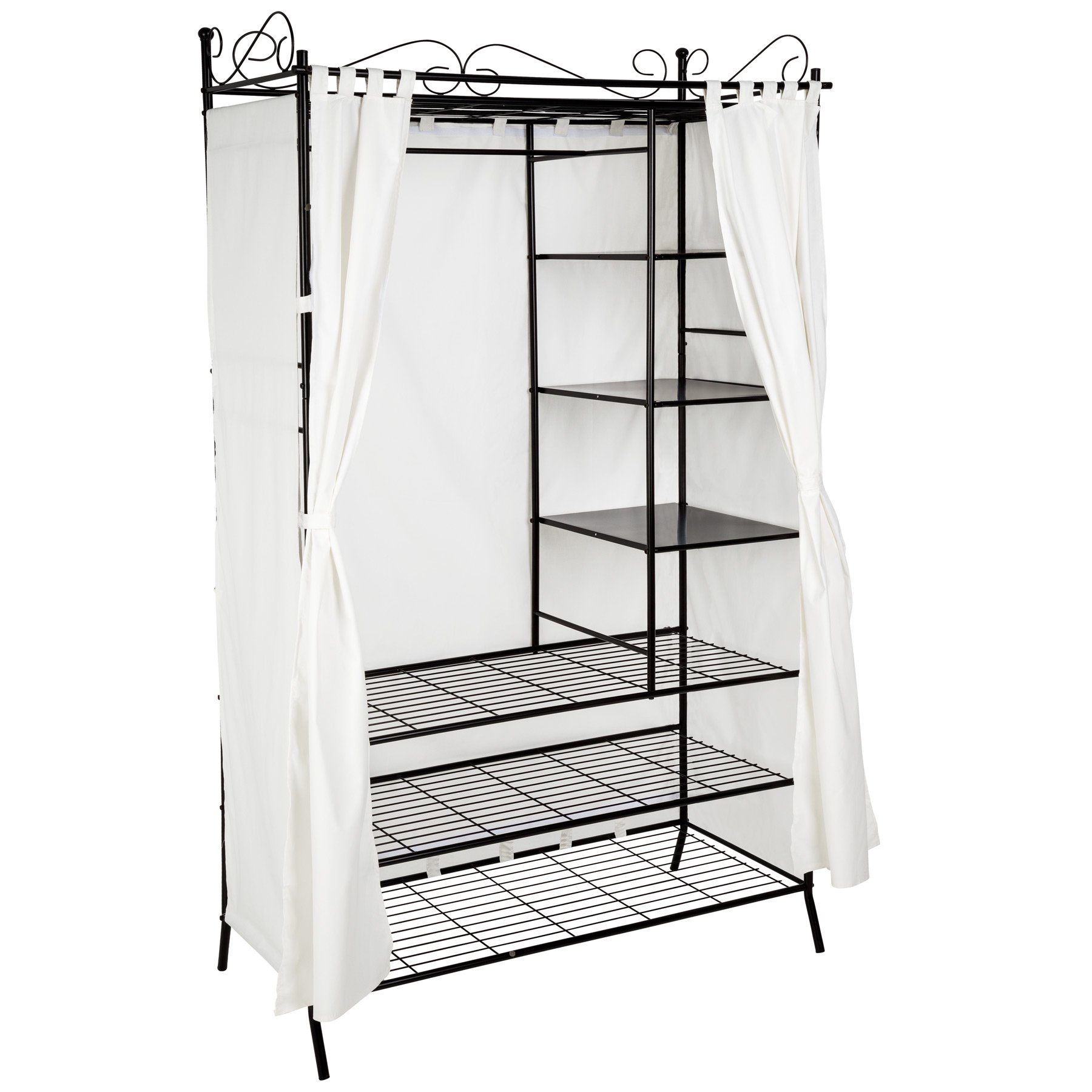 tectake Garderobe Metall-Garderobenschrank, 3 große und günstig online kaufen