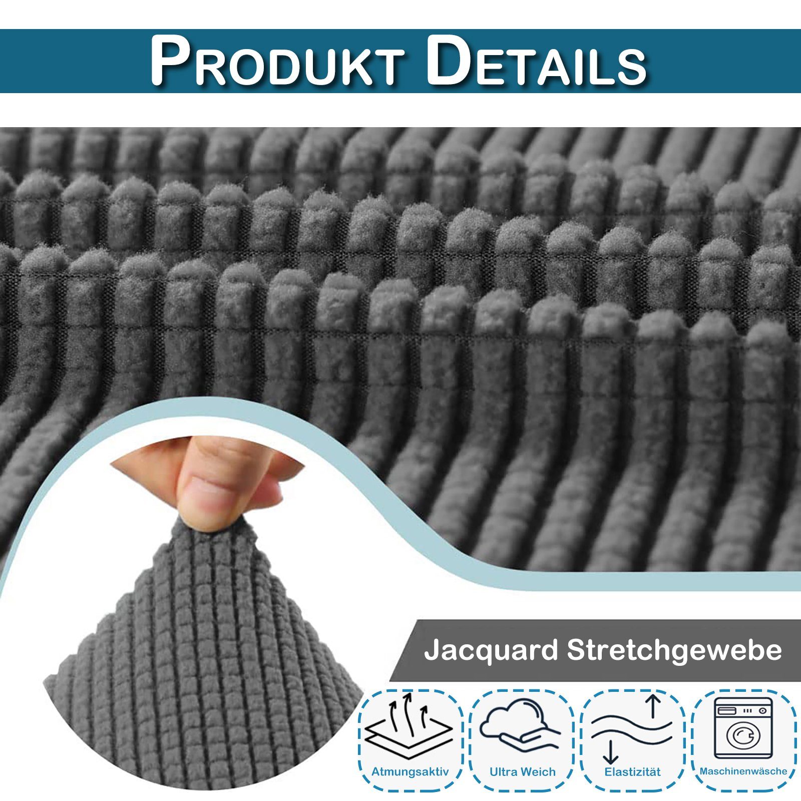 BTTO Sofahusse Stuhlhusse Samt, Stretch, für Arm Chaiselongue Couchüberzug, günstig online kaufen