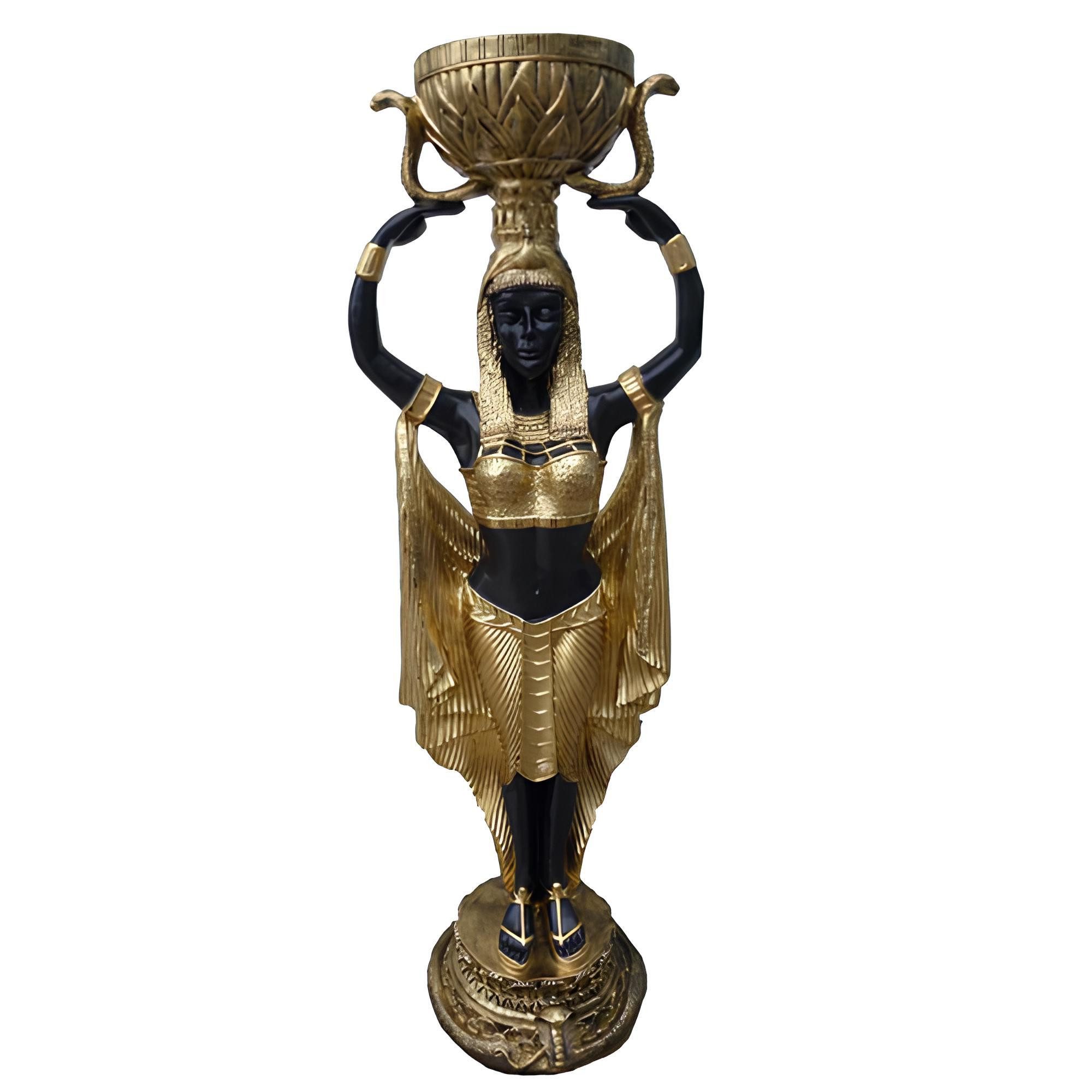 Xlmoebel Skulptur Ägyptische Frauenfigur in antikem Stil, detailreiche Gestaltung (Skulptur N43-130cm), Hergestellt in Europa