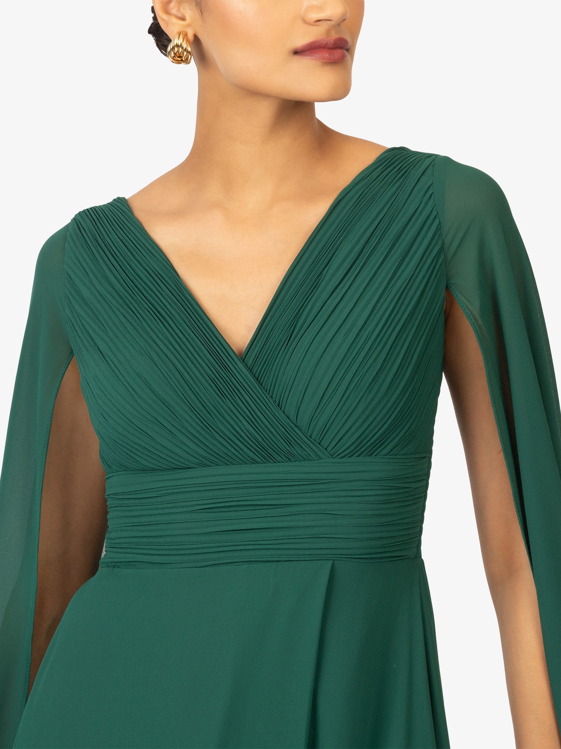 Kraimod Abendkleid aus hochwertigem Polyester Material mit Capeärmel