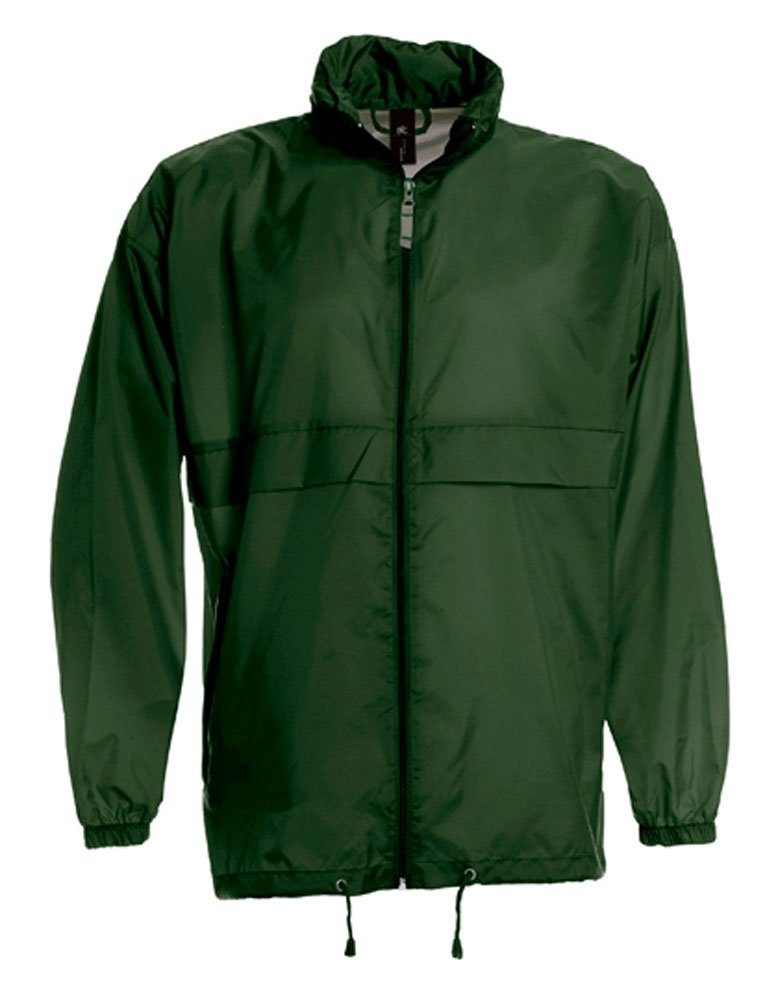 Goodman Design Regenjacke Windbreaker Damen und Herren Im Kragen integrierte Kapuze, Wasserabweisend