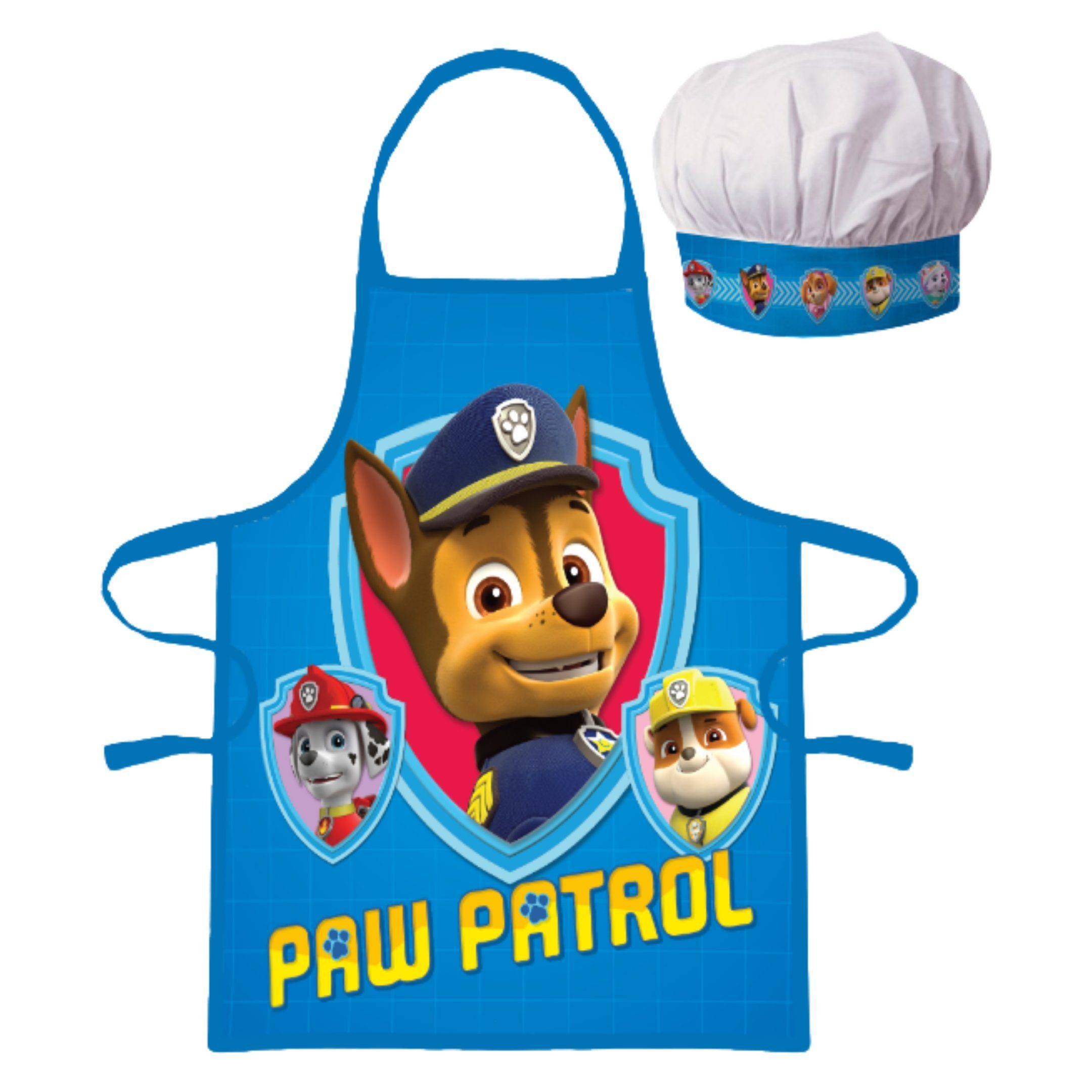PAW PATROL Kochschürze Chase, (2-tlg), Kinder Koch-Set, Backschürze + Chefm günstig online kaufen
