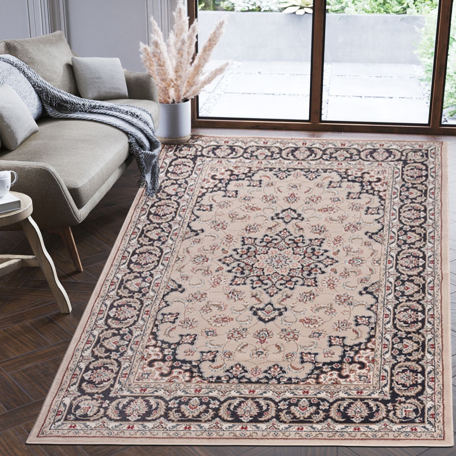 Orientteppich Oriente Teppich - Traditioneller Teppich Orient Beige, Mazovia, 60 x 100 cm, Geeignet für Fußbodenheizung, Pflegeleicht, Wohnzimmerteppich