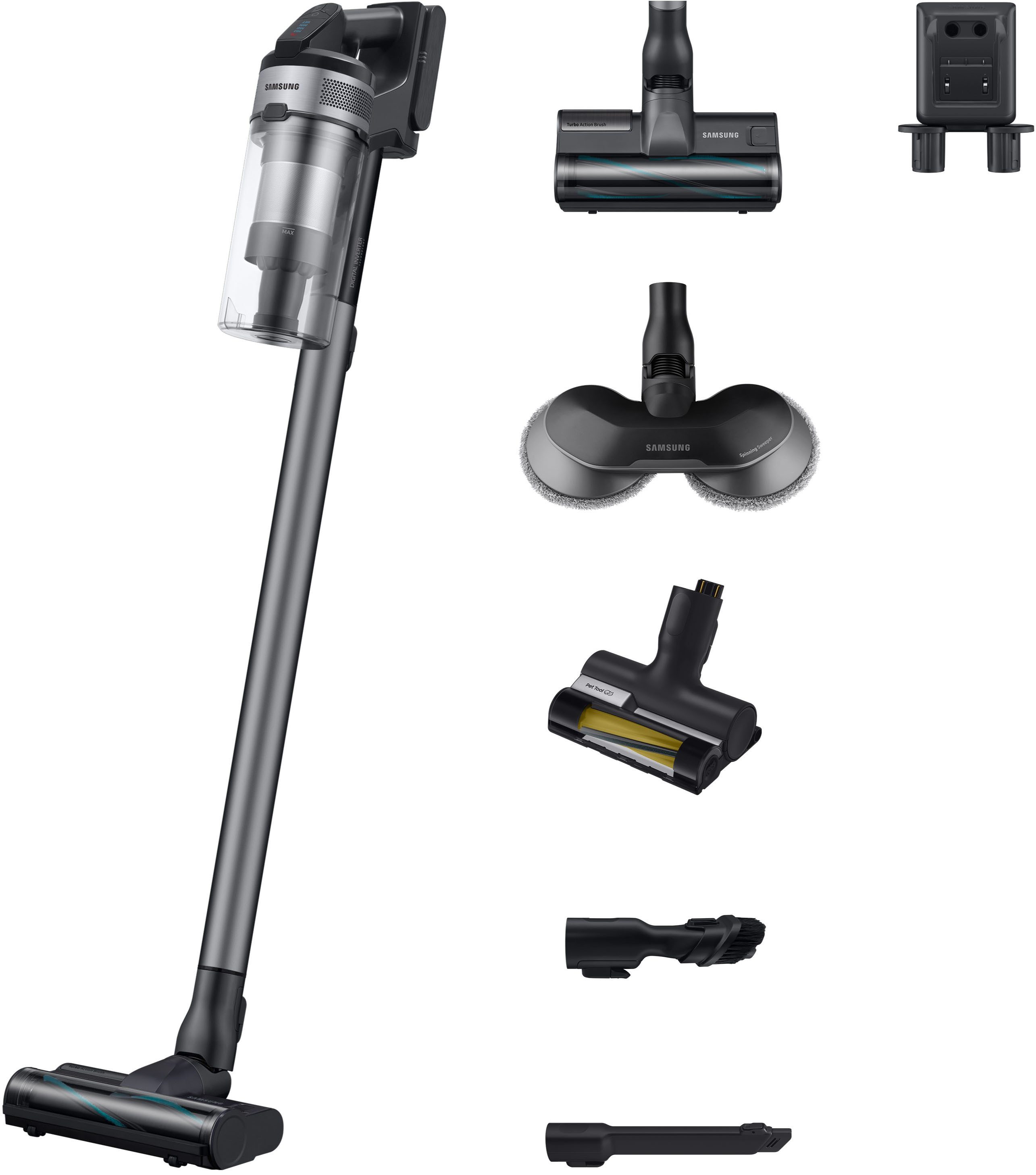 Samsung Akku-Handstaubsauger VS20B75BDR5/WD, Jet 75E Wet&Clean, 550 W, beutellos, 550 W, beutellos, Ersatzakku separat erhältlich