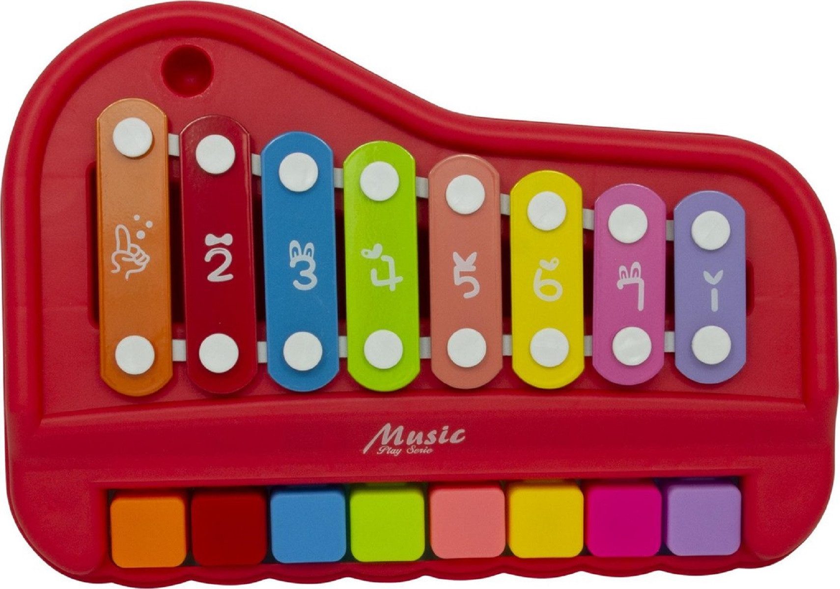 Jollity Spielzeug-Musikinstrument Xylophon Rot – Musikspielzeug für Babys & Kinder