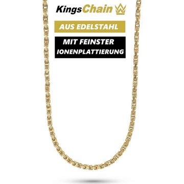 MAVURA Königskette KingsChain Königliche Gold Kette Herrenkette Männer Panzerkette (Halskette), aus Edelstahl 6mm in verschiedenen Größen