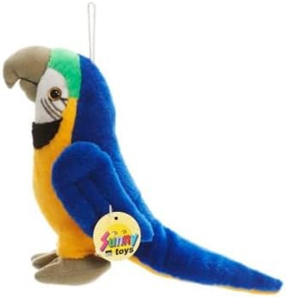 Euro Souvenirs Kuscheltier Papagei ca. 20 x12x11 cm Plüsch Stofftier Vogel -Parrot (1-St), Dekoration, Ideal als Geschenk für Vogel-Fan