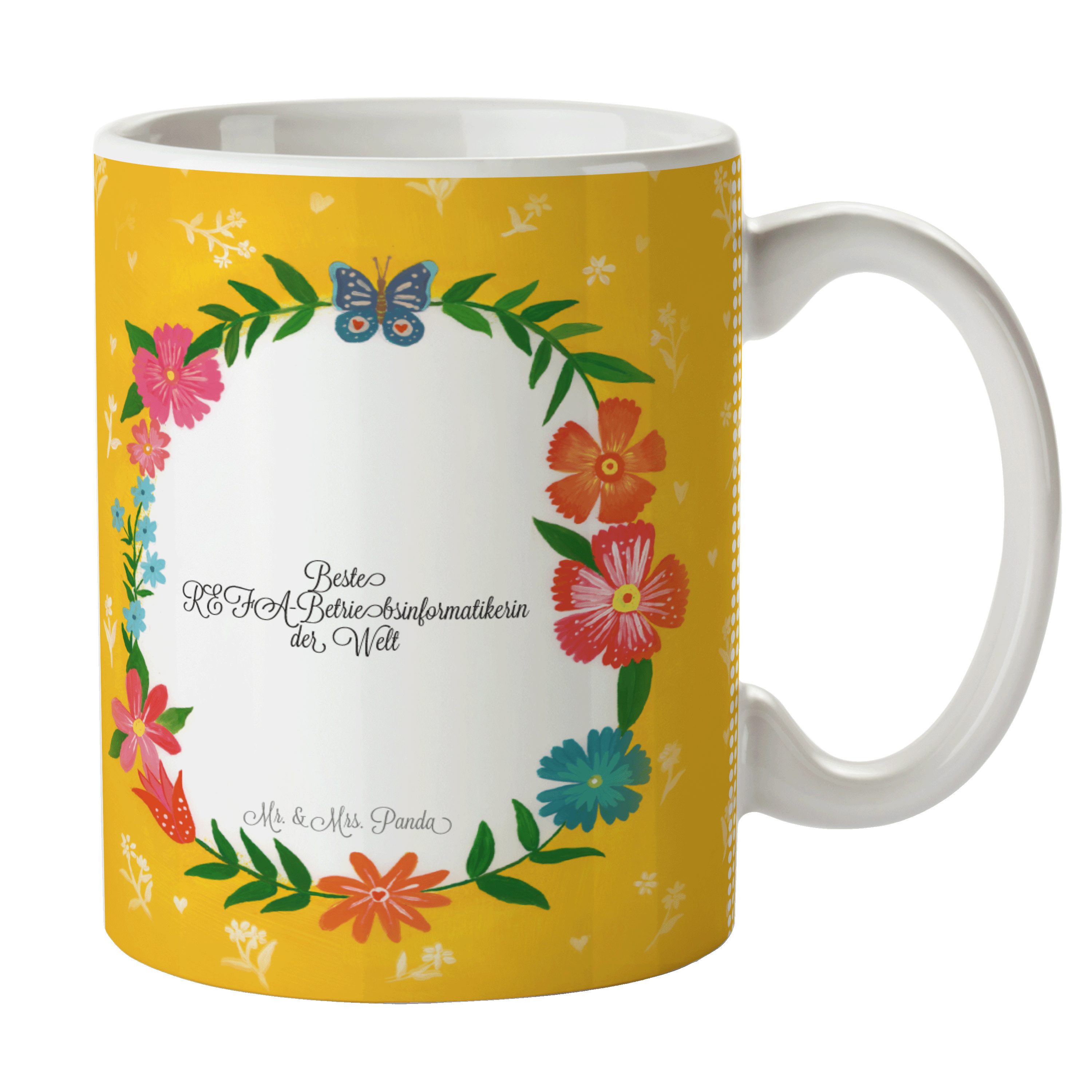 REFA-Betriebsinformatikerin & Panda Tasse Schenken, Geschenk, T, Studium, Keramik Mr. Mrs. Geschenk -