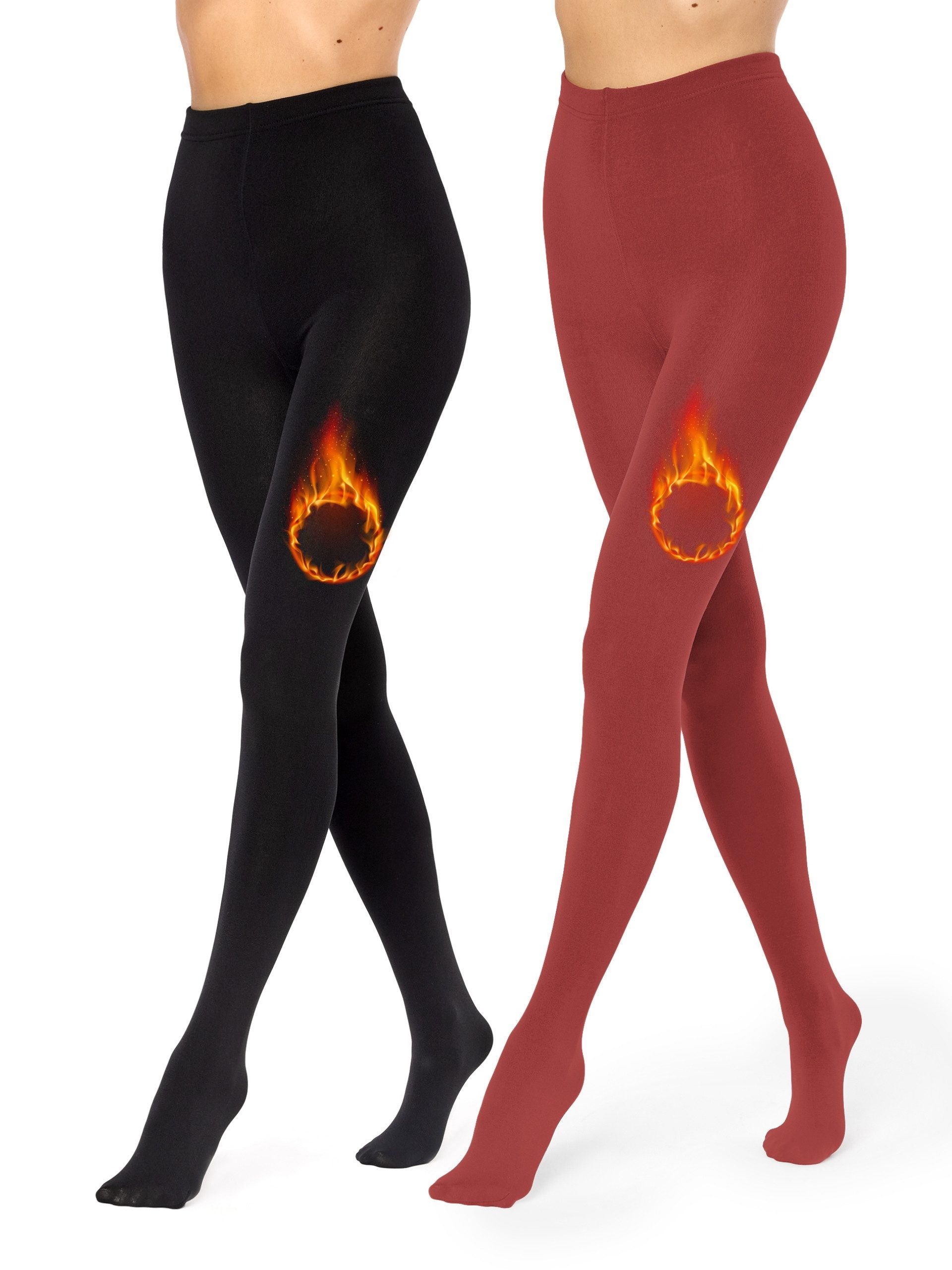Merry Style Strumpfhose 2er Pack Колготки Damen Winter Wärme Tights Gefütterte MS-ATX-442 (1 St)