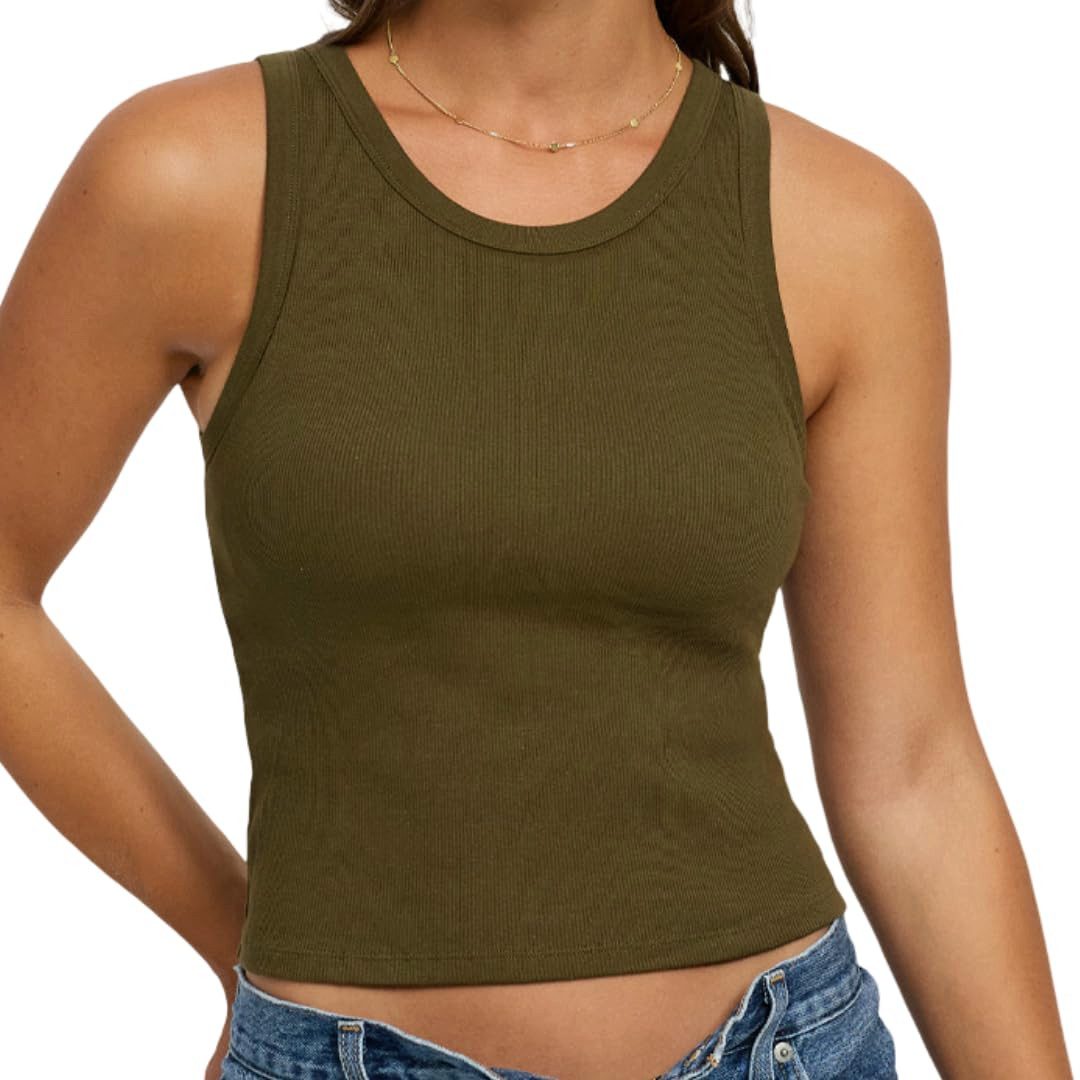 cfab (creamy fabrics) BH-Hemd Tank Bratop-Khaki-M (1-tlg)