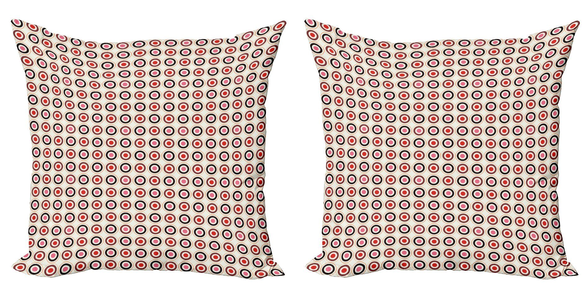 (2 Kunst Geometrisch Kissenbezüge geometrische Abakuhaus Digitaldruck, Stück), Accent Kreise Modern Doppelseitiger