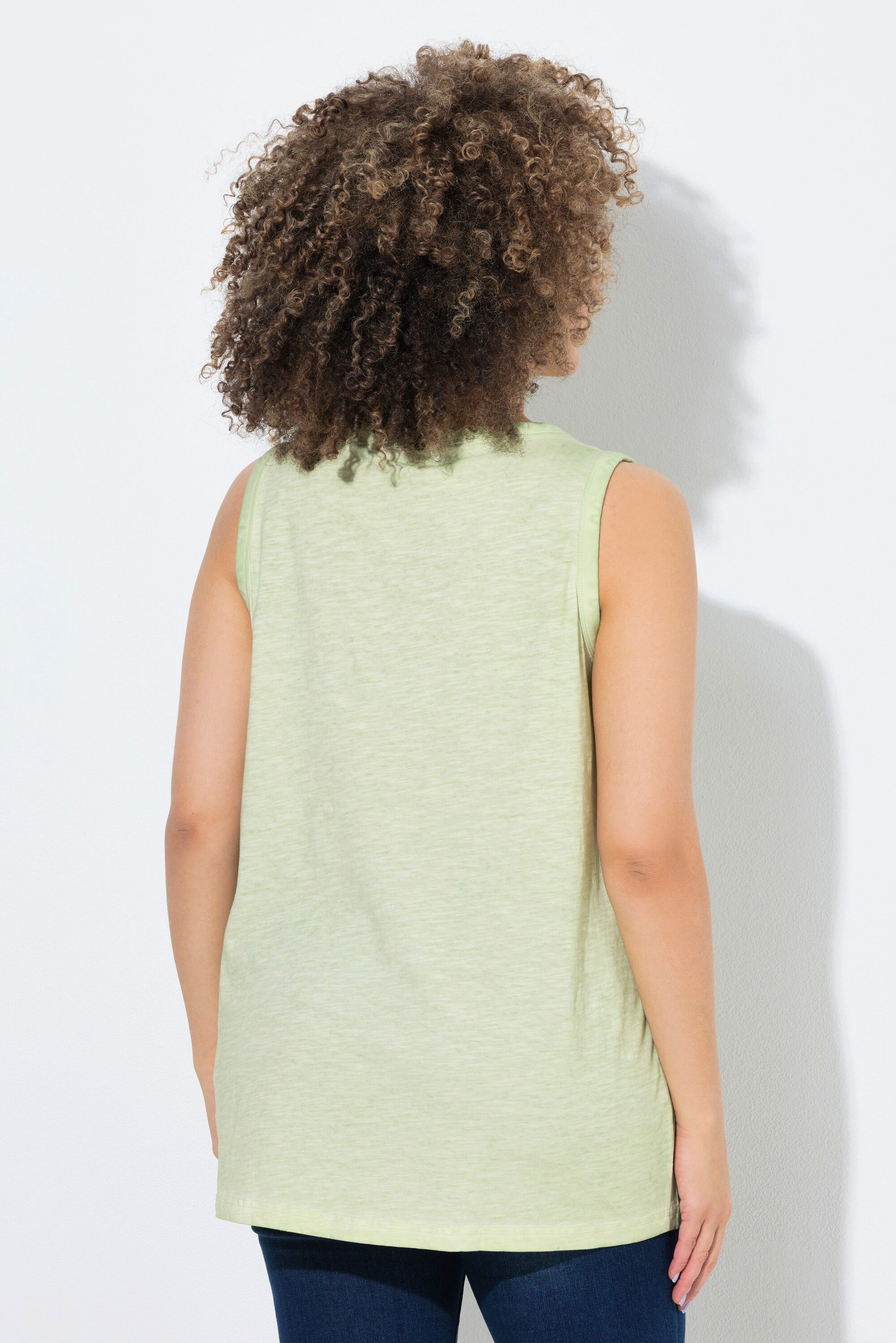 Ulla Popken Longtop Top Mandalas A-Linie Rundhals ärmellos