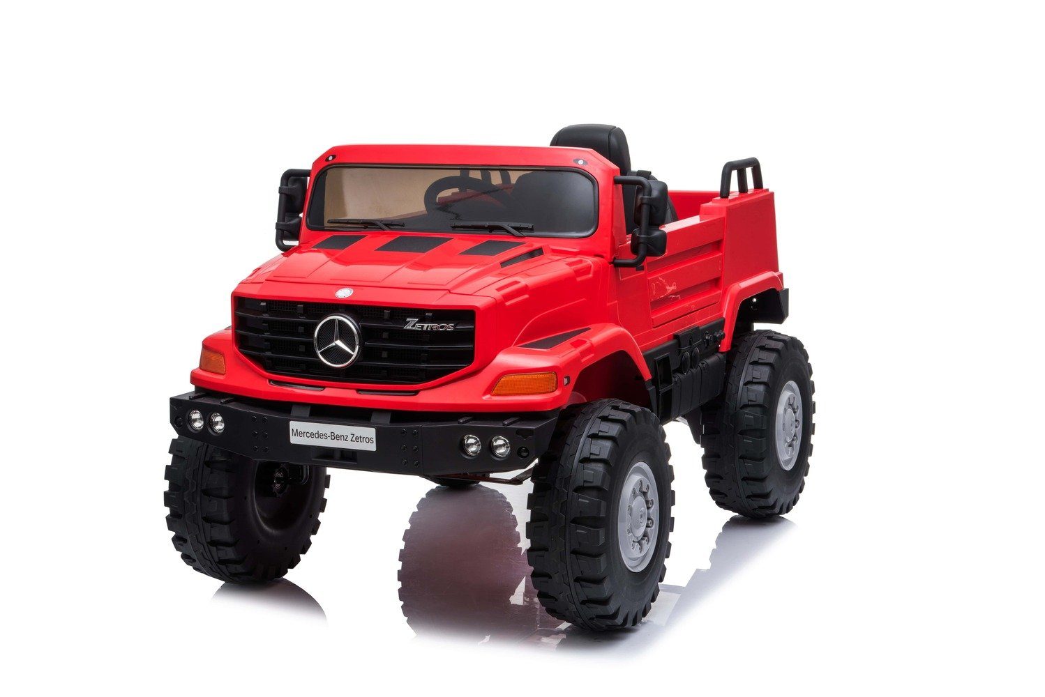 BoGi Elektro-Kinderauto Kinder-Elektroauto Mercedes Zetros 12V, 2x45W, 2 Sitze, EVA, USB, „Fahrspaß für Kinder mit Stil – Mercedes Zetros 12V Elektroauto“