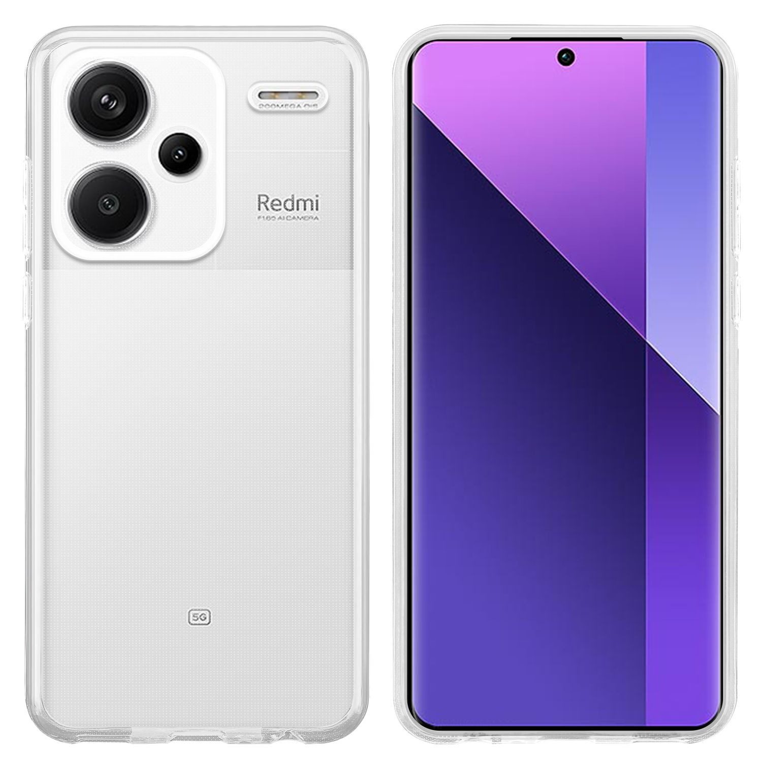 Cadorabo Handyhülle für Xiaomi RedMi Note 13 Pro Plus Hülle Xiaomi RedMi Note 13 Pro Plus, Hülle TPU Silikon Handy Schutzhülle Slim Transparent Case Cover – Bild 2 von 5
