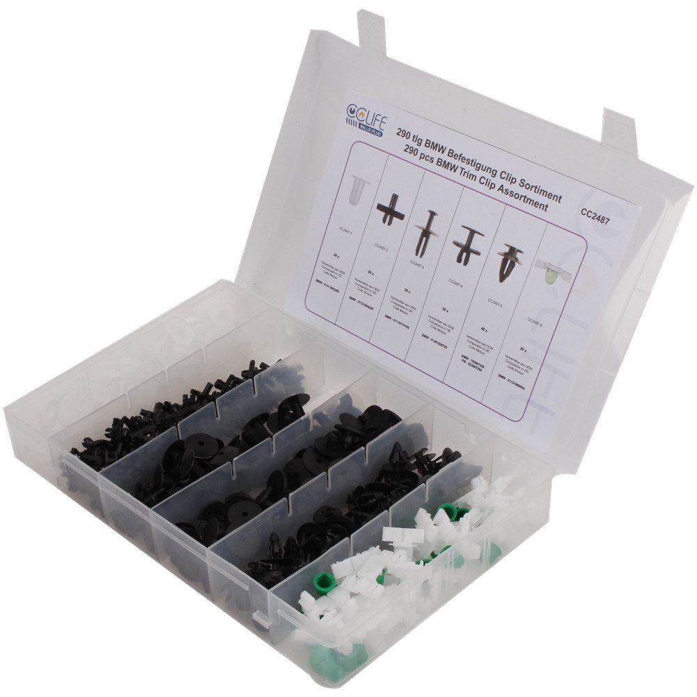 CCLIFE Werkzeugset 290 tlg Türverkleidungs Clips Sortiment Karosseie Befest günstig online kaufen