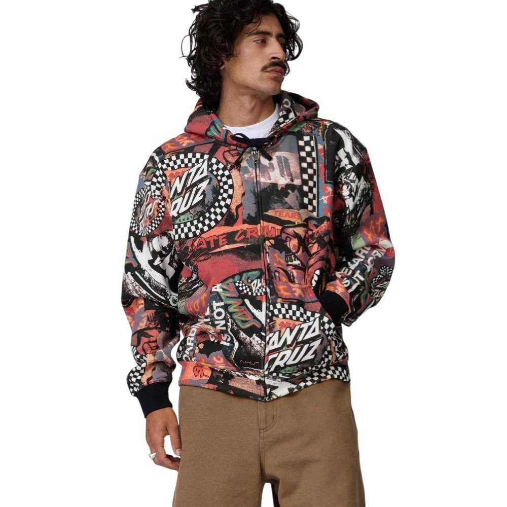 Santa Cruz Kapuzensweatjacke Ziphoodie Santa Cruz Collage