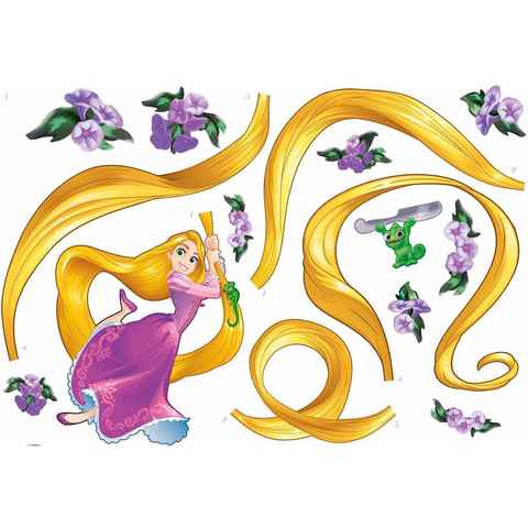 Komar Wandtattoo Rapunzel, 100x70 cm (Breite x Höhe), selbstklebendes Wandtattoo