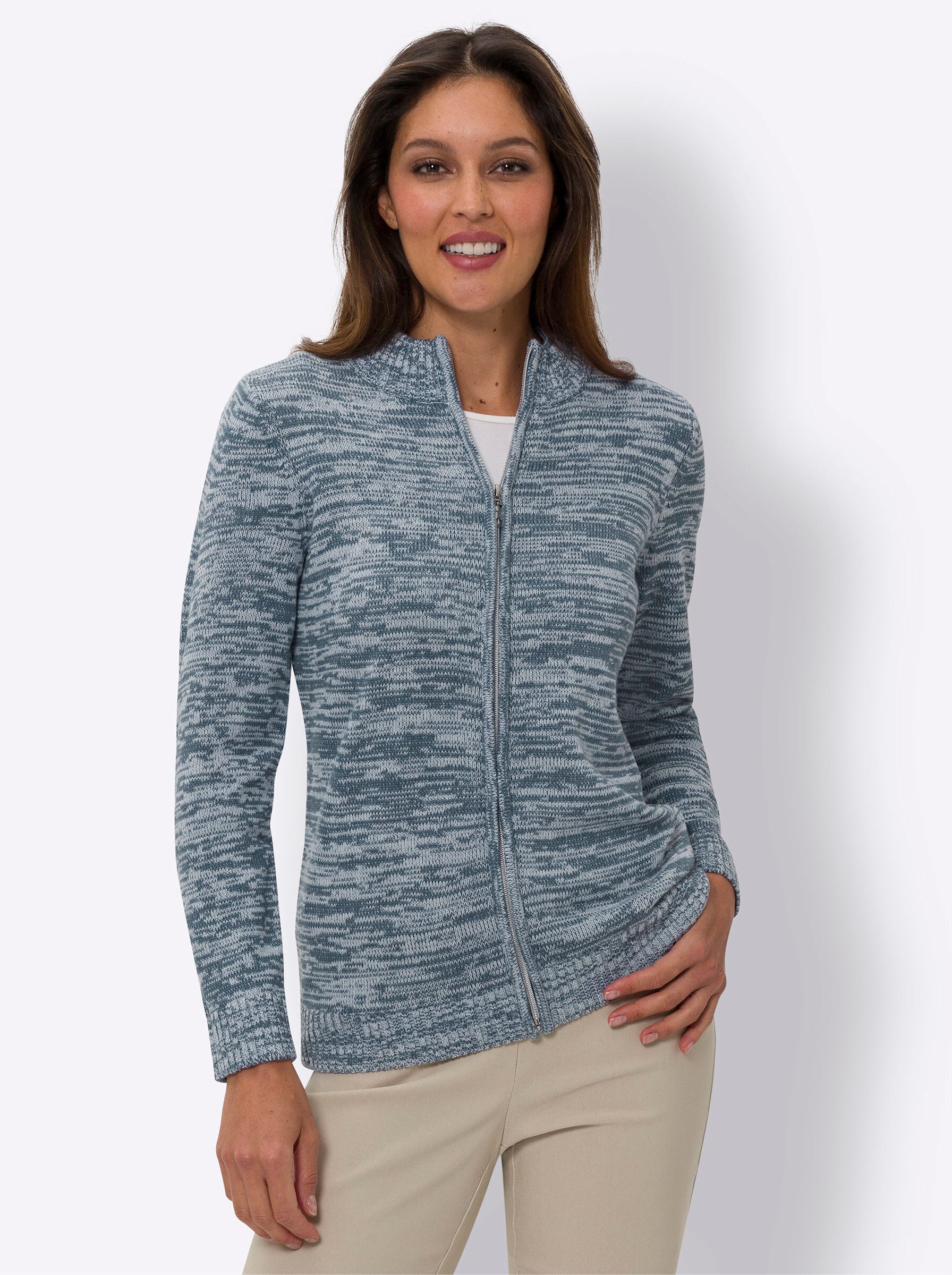 Sieh an! Strickjacke Strickjacke Langarm Jersey günstig online kaufen