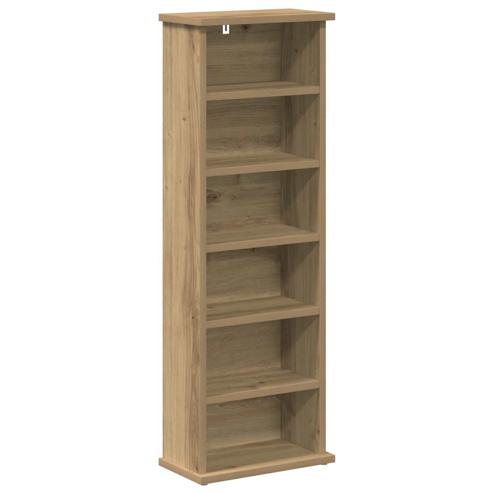 vidaXL Schranksystem CD Regal Artisan-Eiche 60 x 17 x 92 cm Holzwerkstoff (1-St)