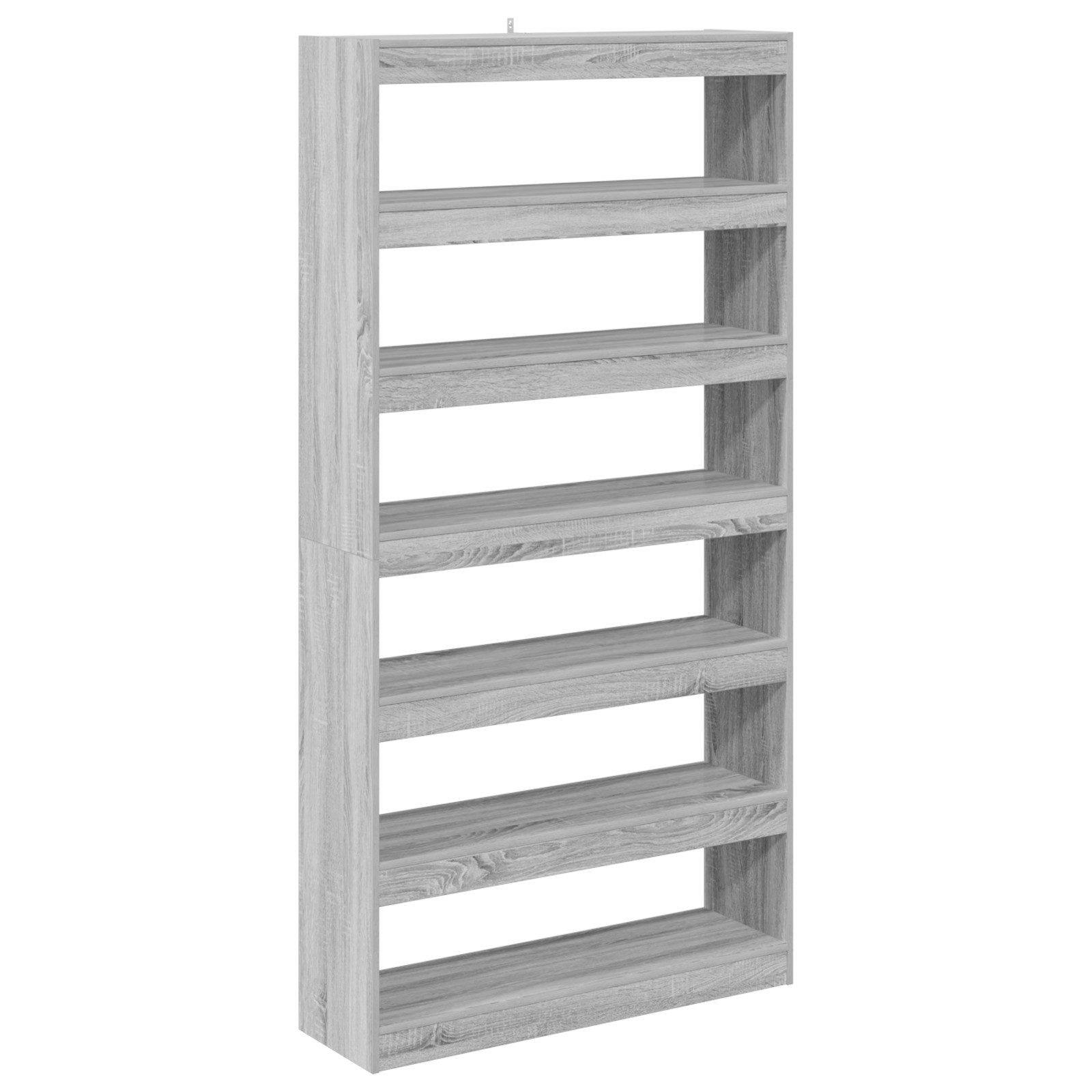 vidaXL Blumenständer Bücherregal/Raumteiler Schwarz Eiche 100x30x198 günstig online kaufen