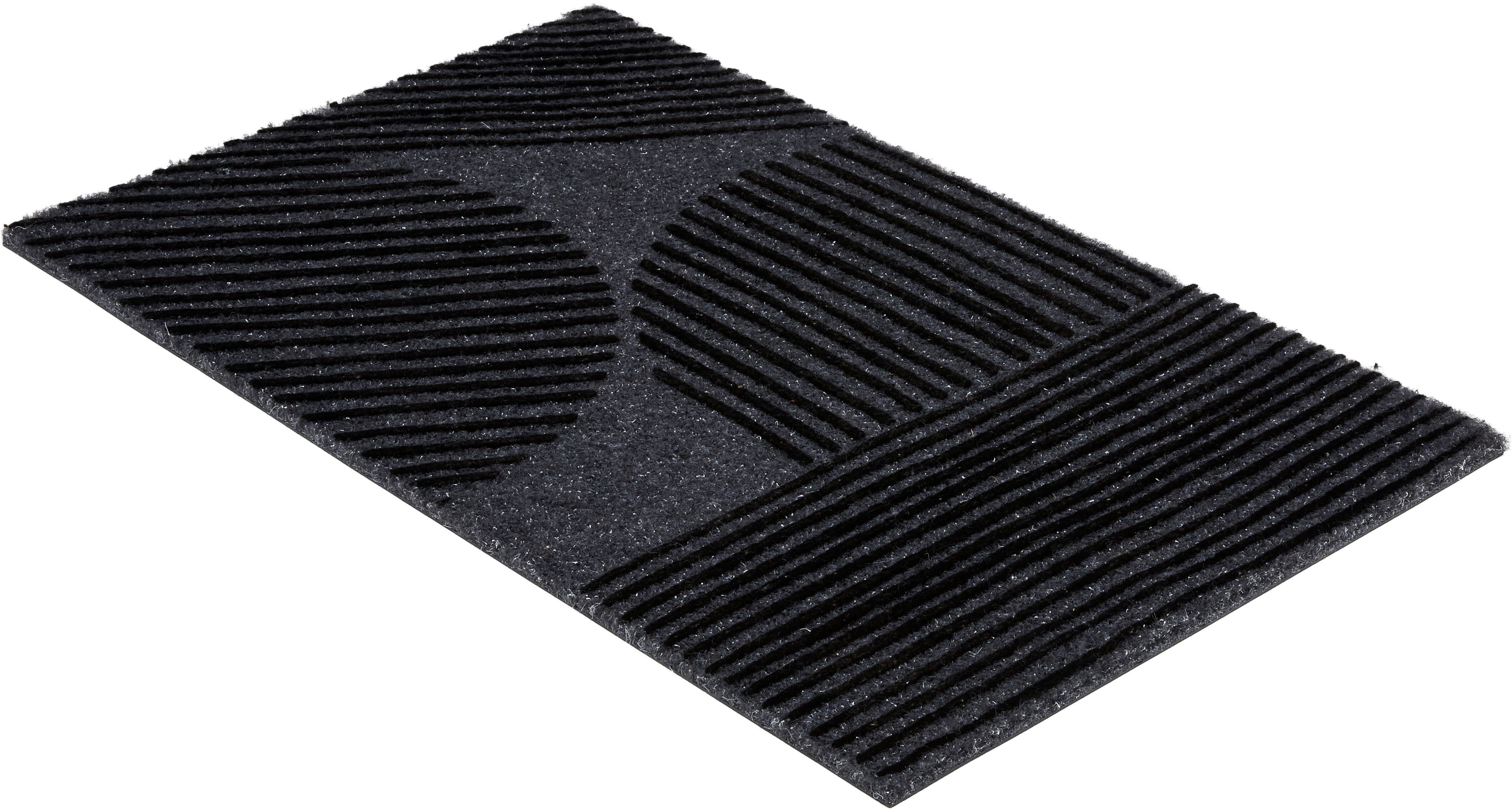 ASTRA Fußmatte Power Flock 4, rechteckig, Höhe: 10 mm, Flock Fussmatte, Türmatte mit Grafik, wetterfest