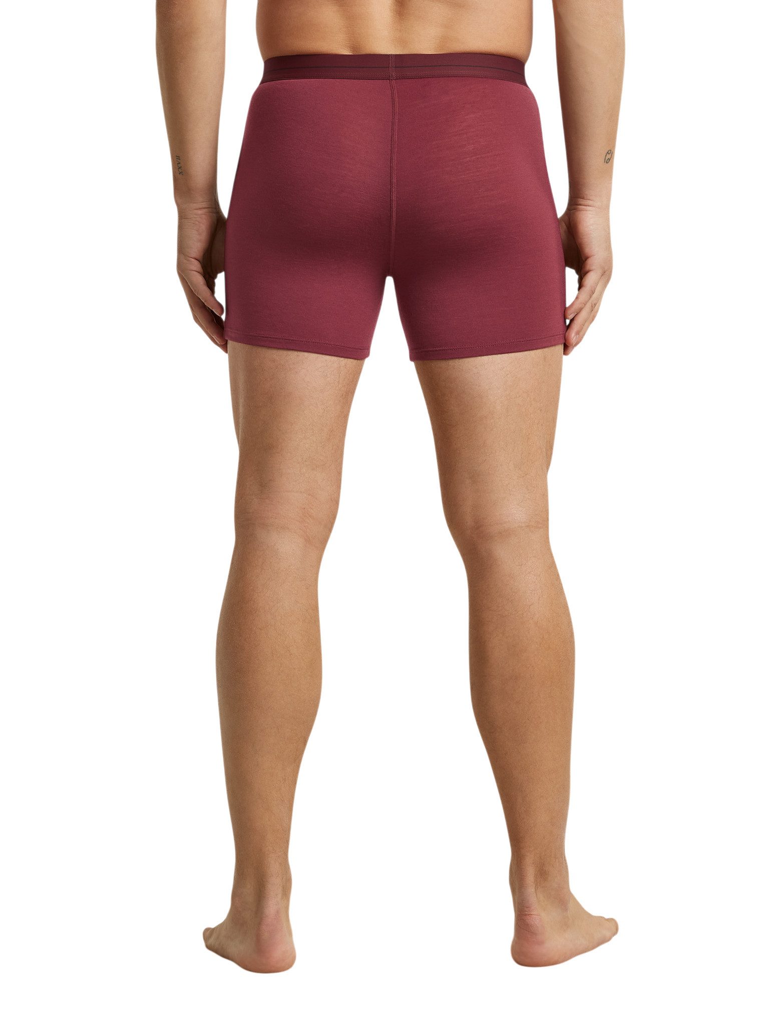Icebreaker Boxershorts Anatomica (Merinowolle) Unterwäsche burgundrot Herren