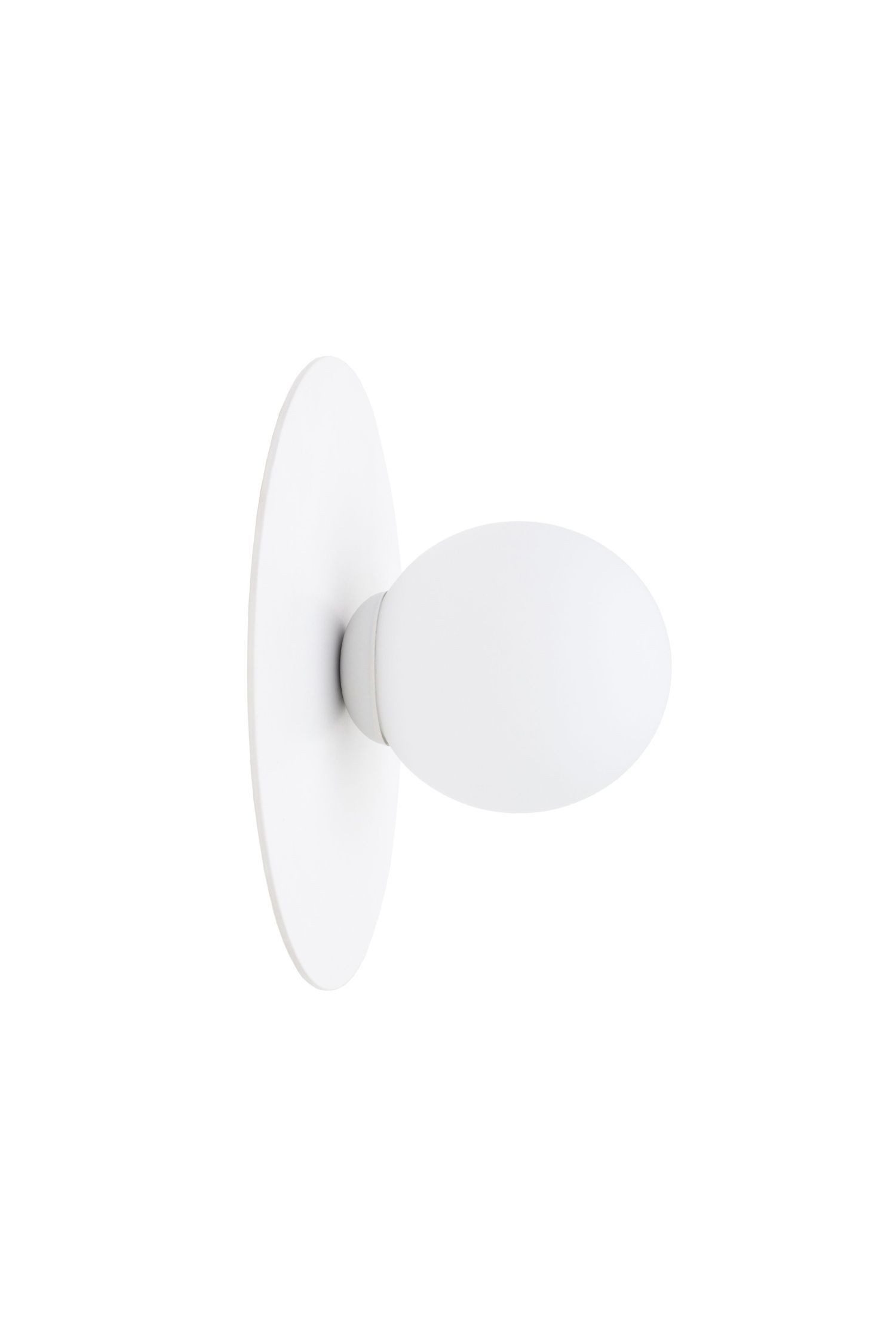 Licht-Erlebnisse Wandleuchte WRIKKA, ohne Leuchtmittel, Metall Glas E27 Ø 25 cm rund B: cm Weiß Kugelschirm