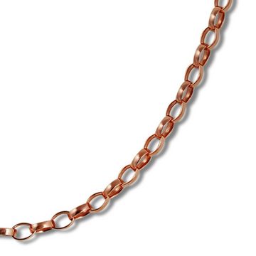SilberDream Silberkette SilberDream oval Halskette rose 45cm (Halskette), Damen Halsketten(oval) ca. 45cm, 925 Sterling Silber, vergoldet (Rosé