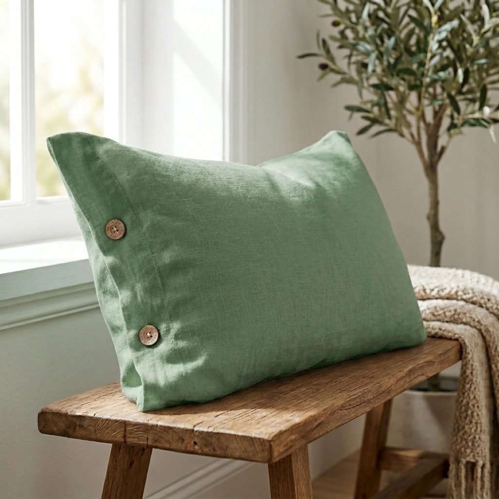 Interior by Hakito Kissenbezug 100% reine Leinen 180g/m² GOTS BIO zertifiziert