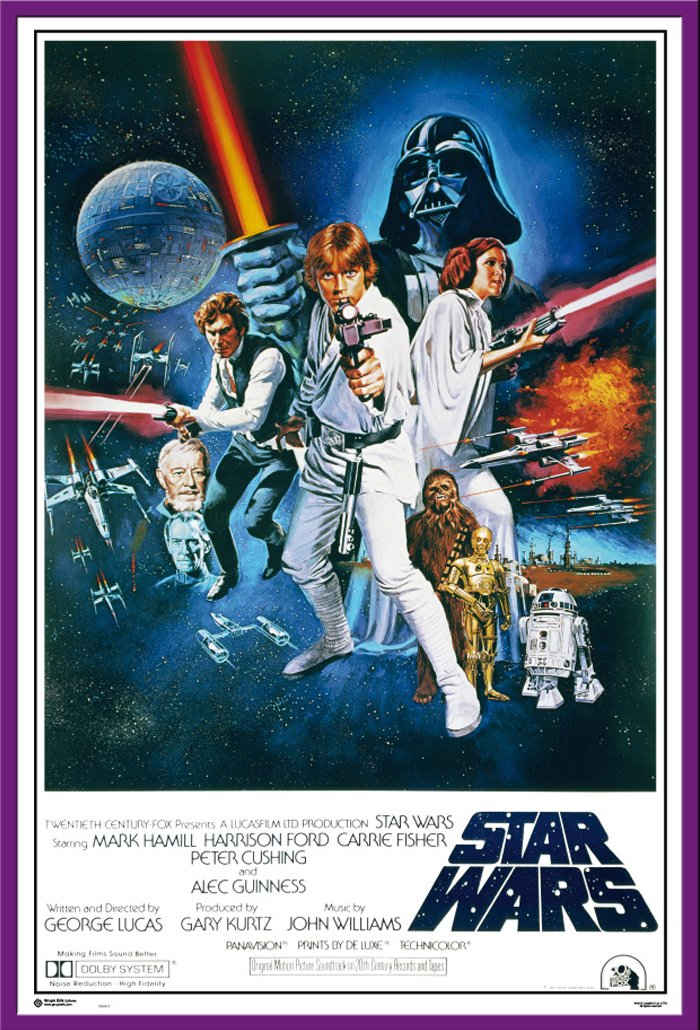 empireposter Poster »Star Wars Maxi Poster«, Star Wars - Orange Sword of Darth Vader (Poster + Rahmen), + Wechselrahmen Shinsuke® Maxi 61x91,5 Kunststoff lila, Acryl-Scheibe