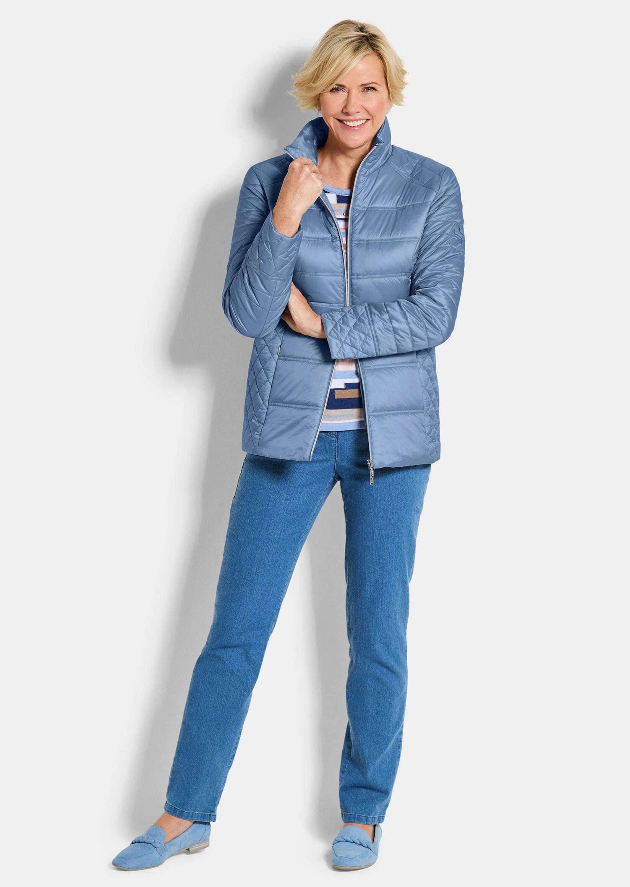 GOLDNER Steppjacke Übergangsjacke mit Muster-Mix Windjacke mit Stehkragen, günstig online kaufen