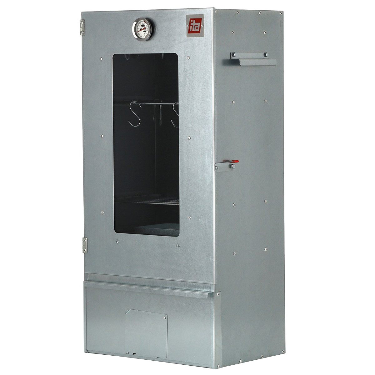 ITA Räucherofen Räucherofen 7000 - Premium Räucherschrank mit 3 Etagen, 1-St., Legierter Stahl, Sichtfenster & Thermometer - Qualität Made In EU